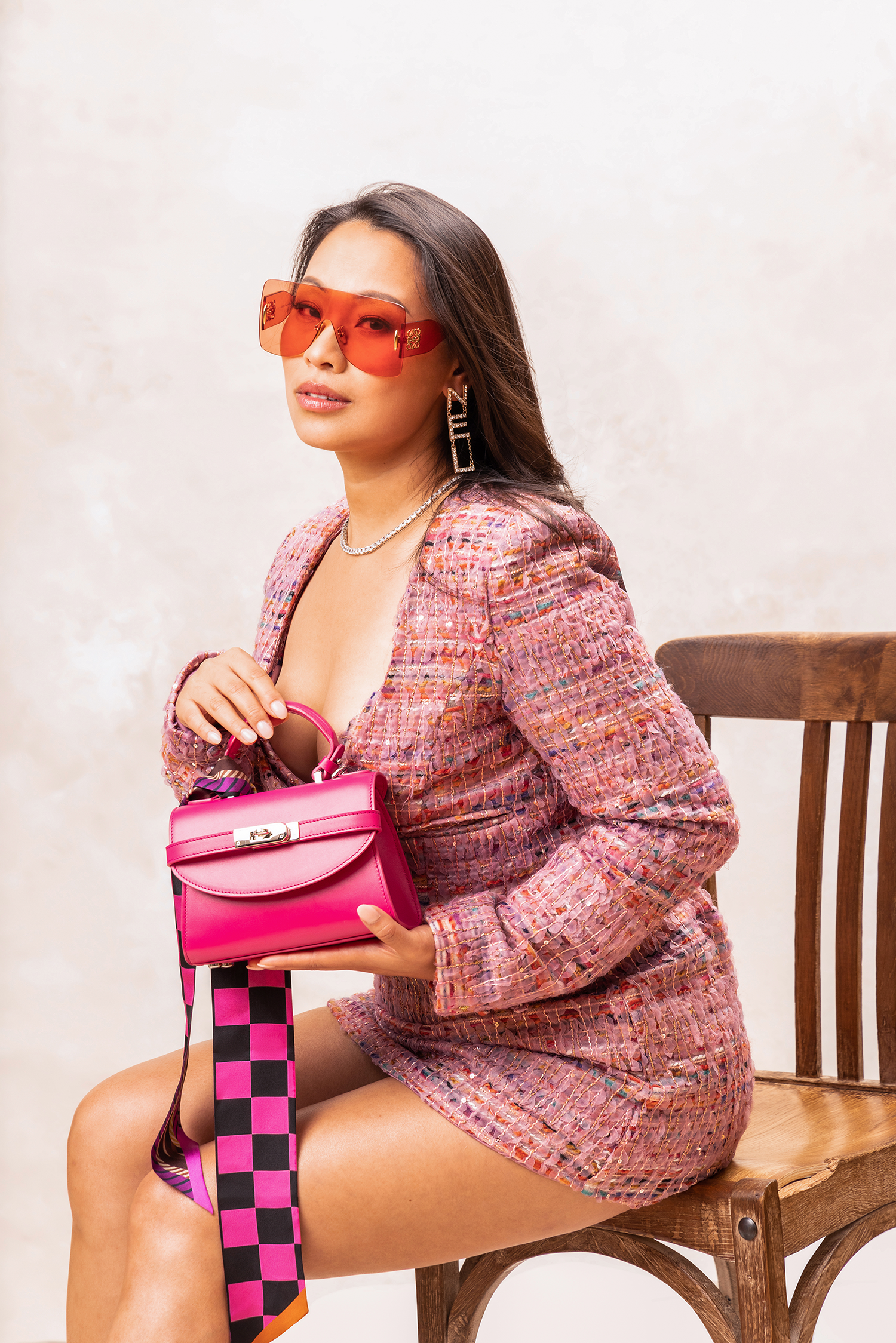 Petite New Yorker Bag in Battery Pink City - Gold Hardware