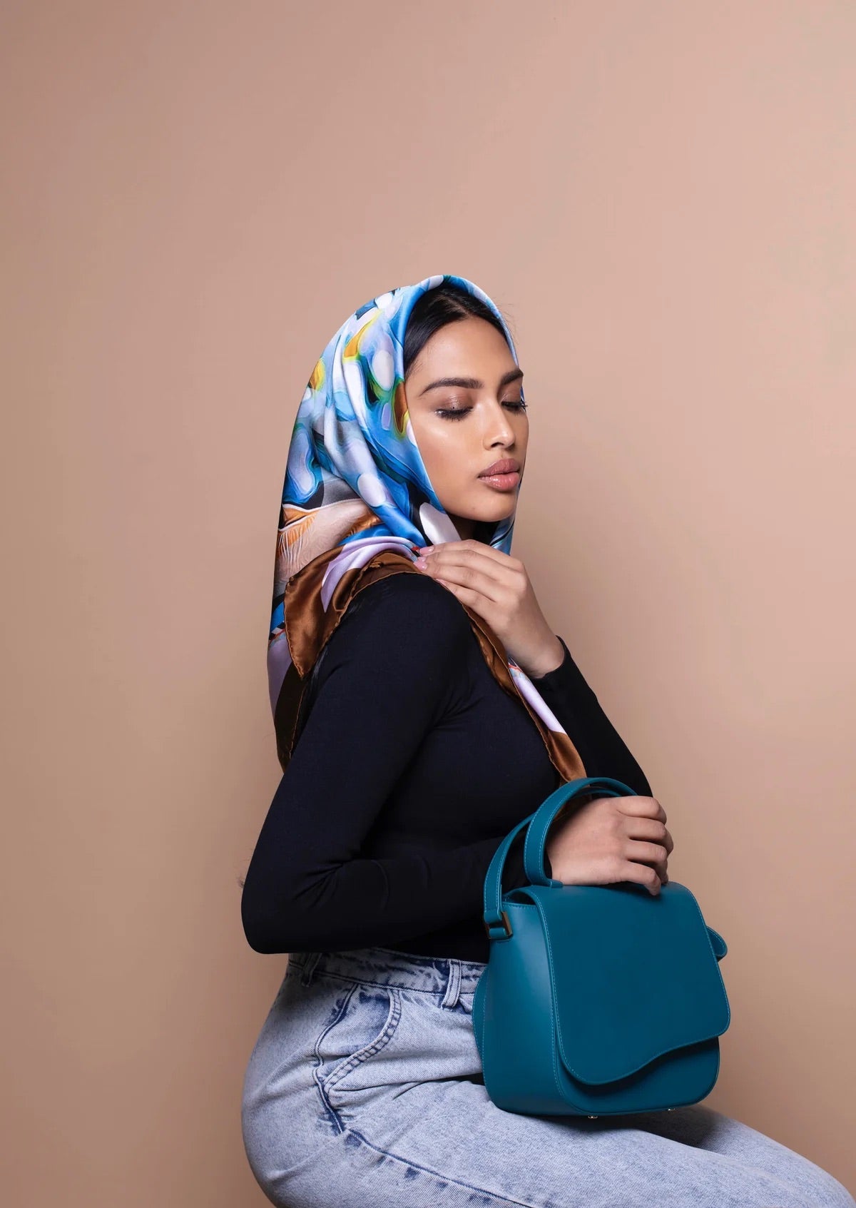 Milan Crossbody Leather Bag in ChelSea Blue - WAITLIST