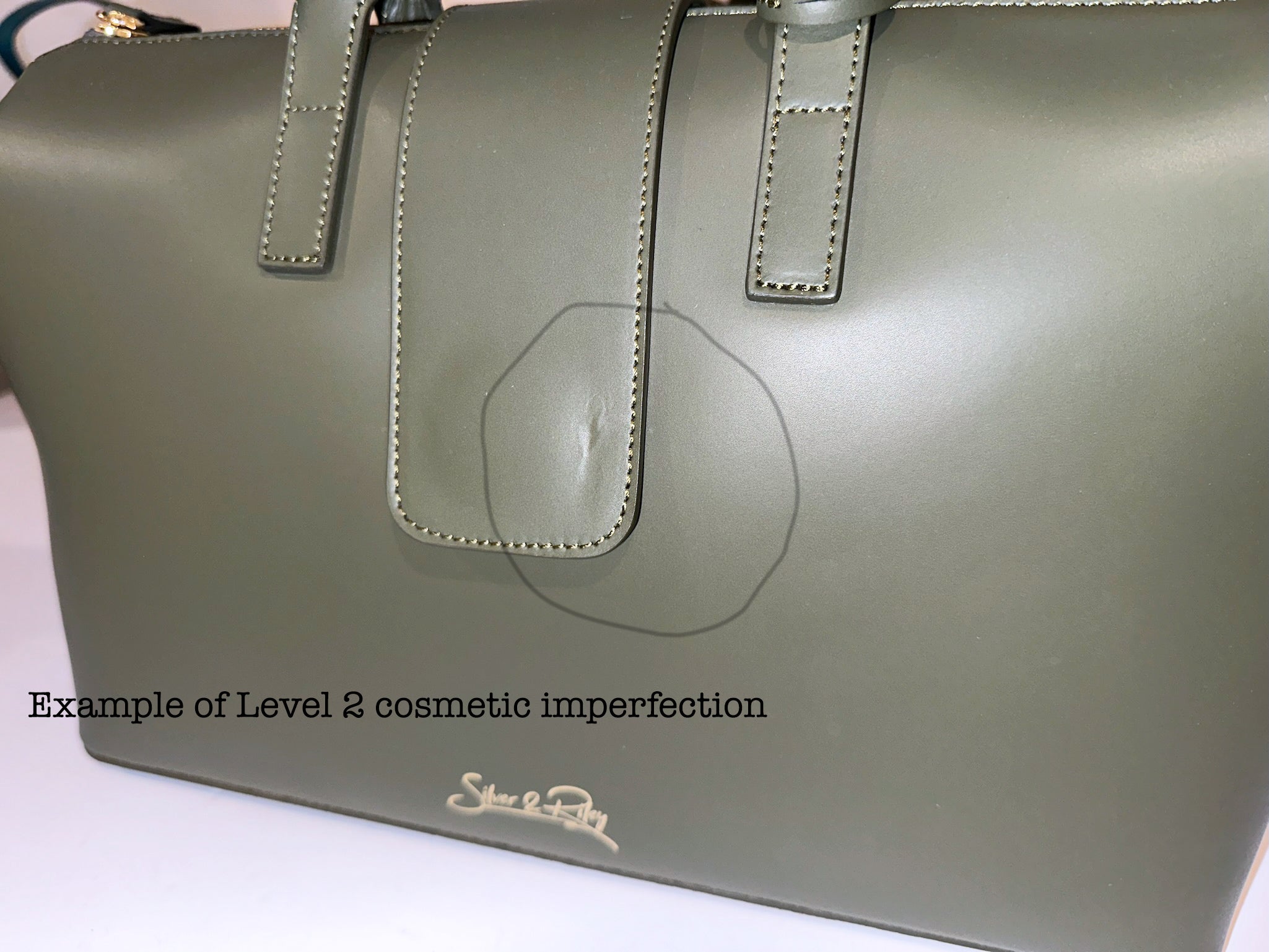 SSW - Level 2 Convertible Executive Leather Bag Classic Size in Olive Green - Silver & Riley