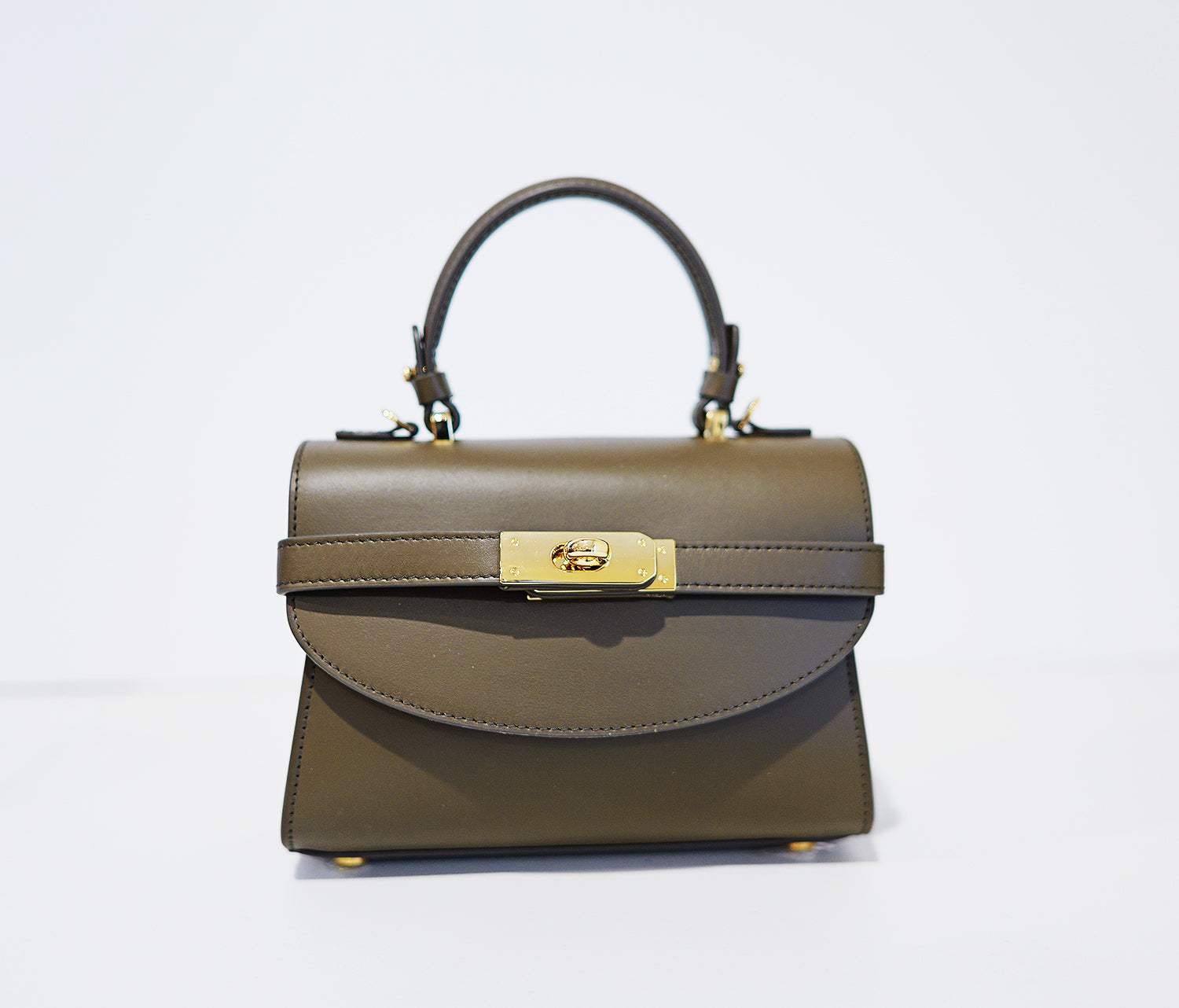 SSW - Petite New Yorker Bag in Harlem Truffle - Gold Hardware - Silver & Riley