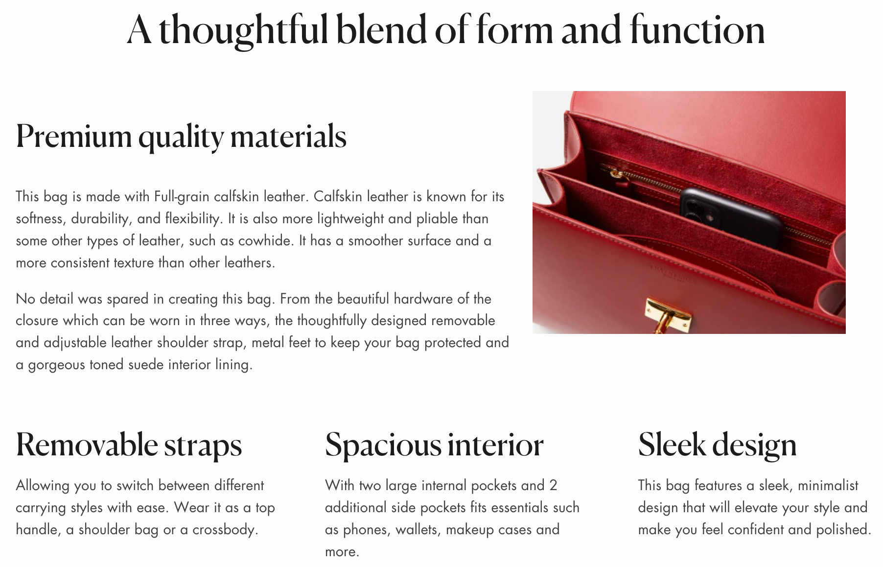 SSW - Classic New Yorker Bag in SoHo Red - Gold Hardware