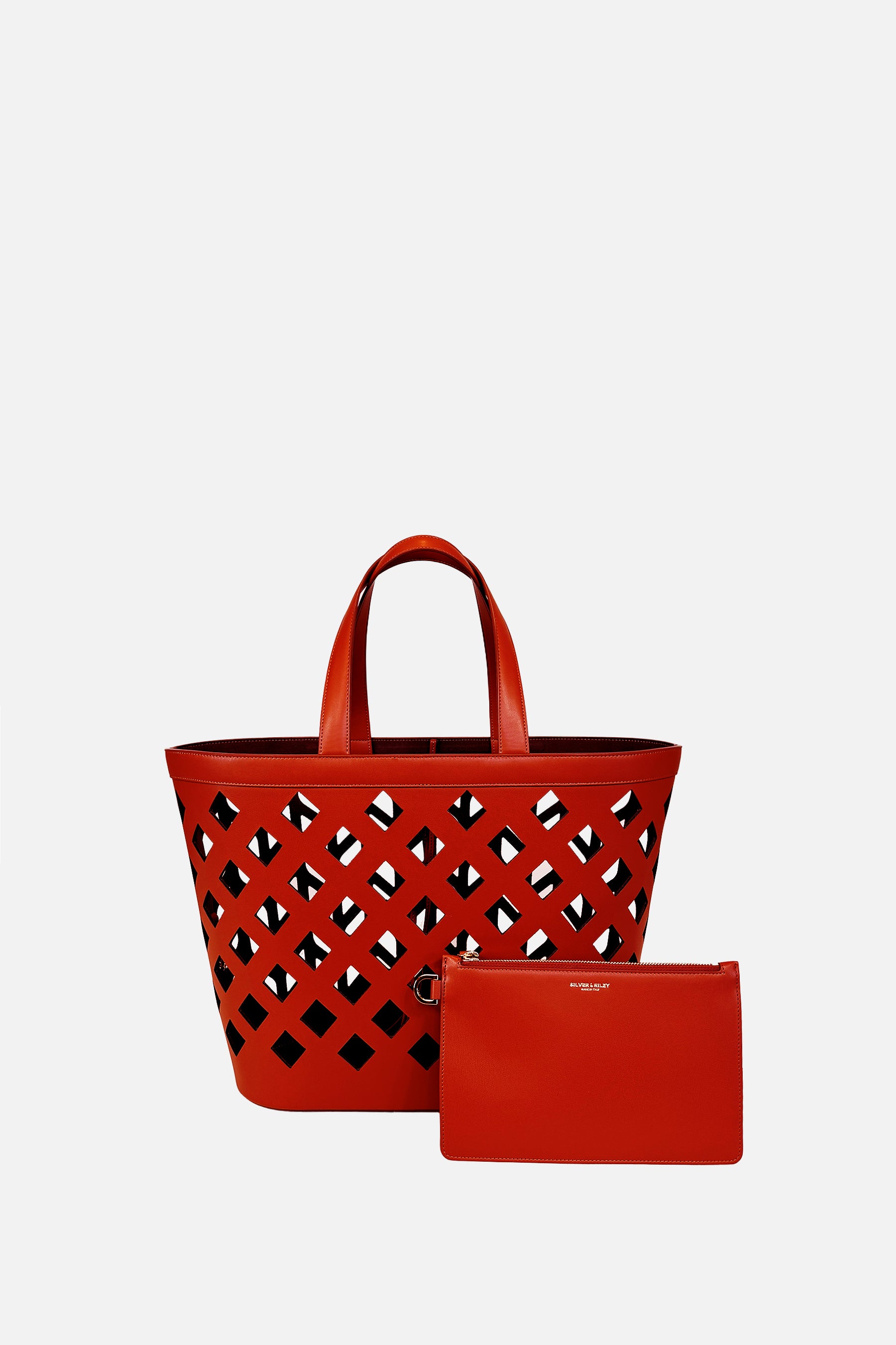 Capri Tote Bag in Red - Silver & Riley
