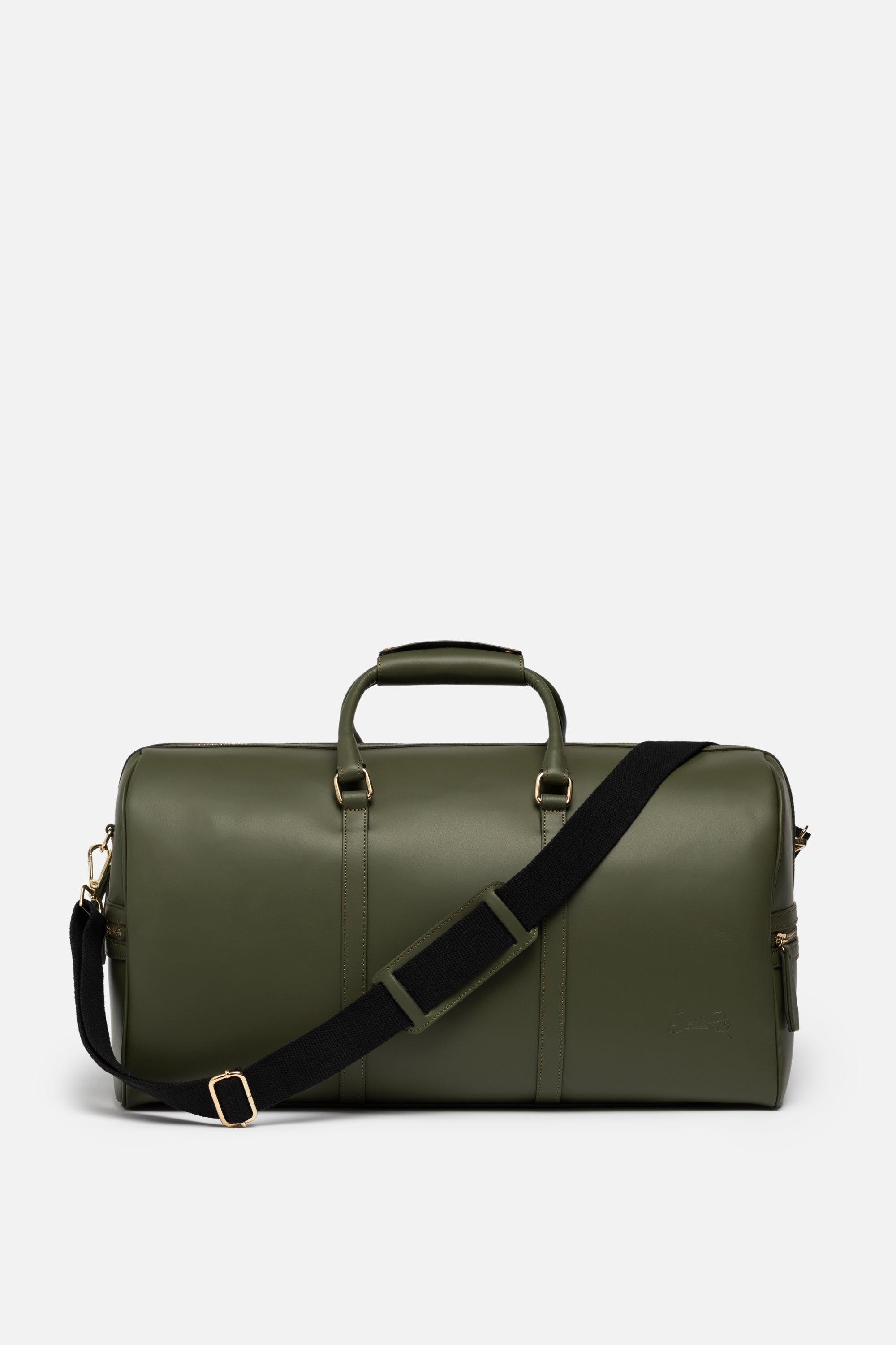 Beverly Hills Carryall Duffle Leather Bag in Olive Green