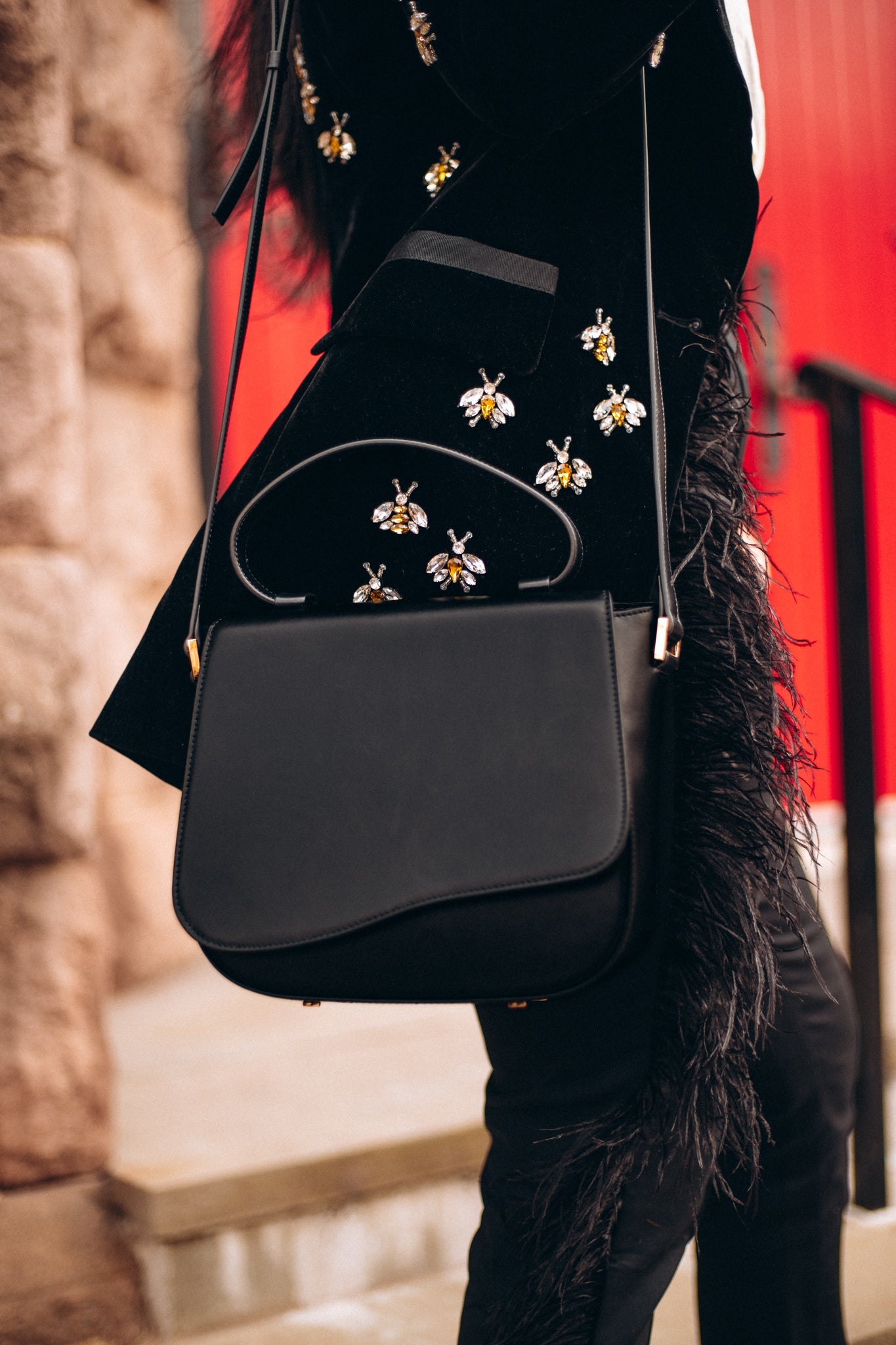 SSW - Milan Crossbody Leather Bag in Noir - Silver & Riley