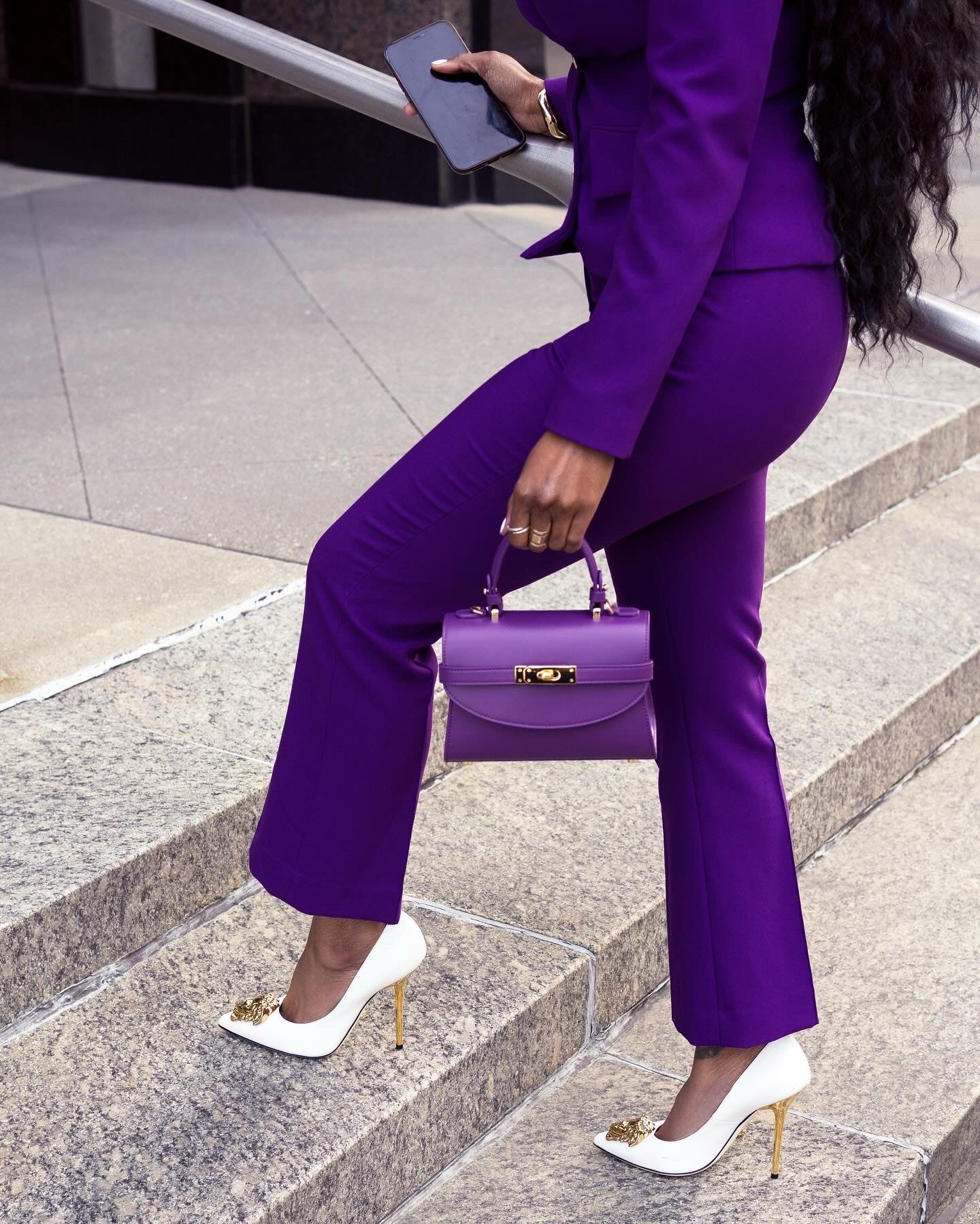 Petite New Yorker Bag in Midtown in Purple - Gold Hardware - WAITLIST