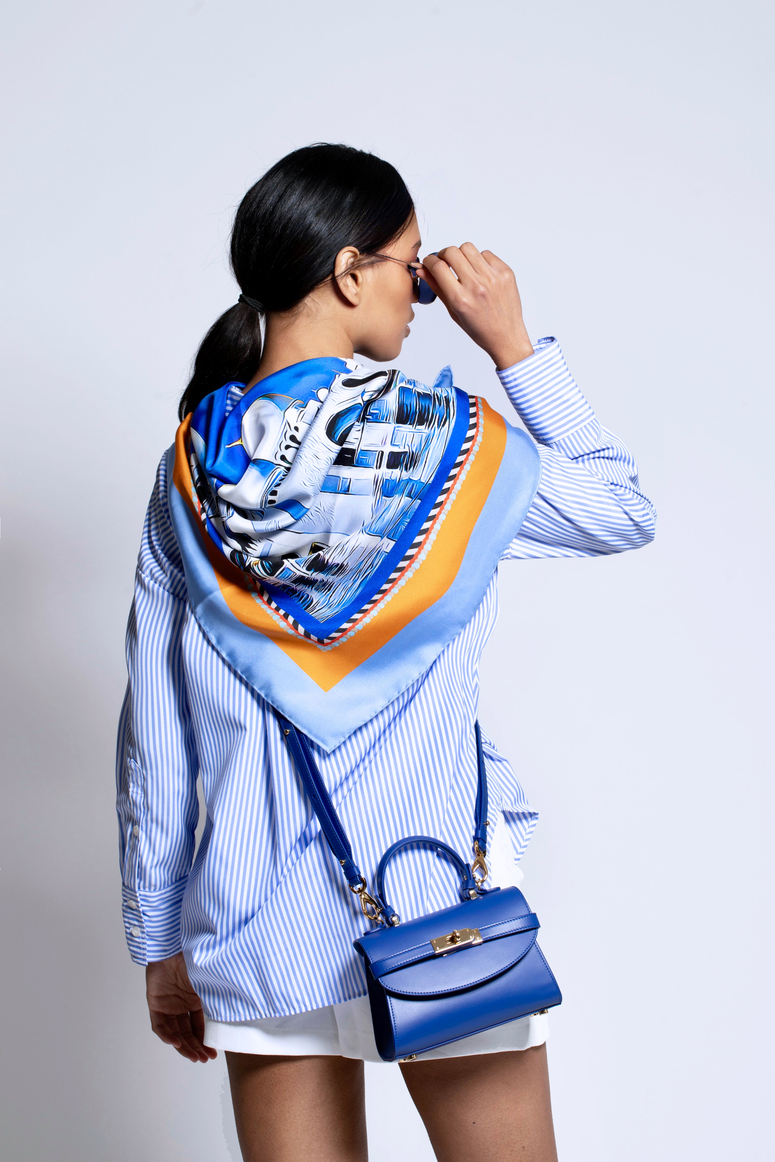 Silks - Abu Dhabi Azure Scarf - 90