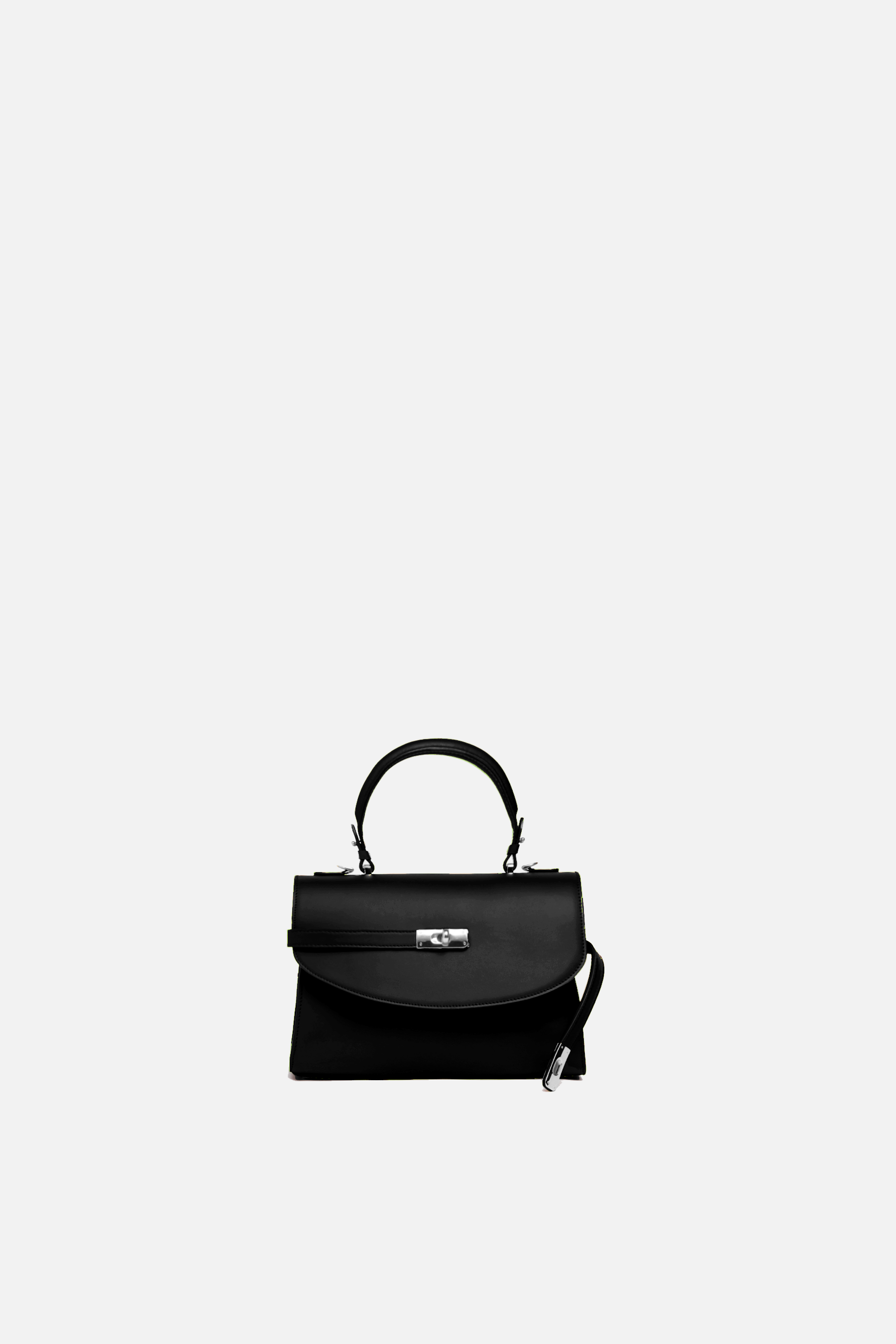 Petite New Yorker Bag in Astoria Noir Black - Silver Hardware