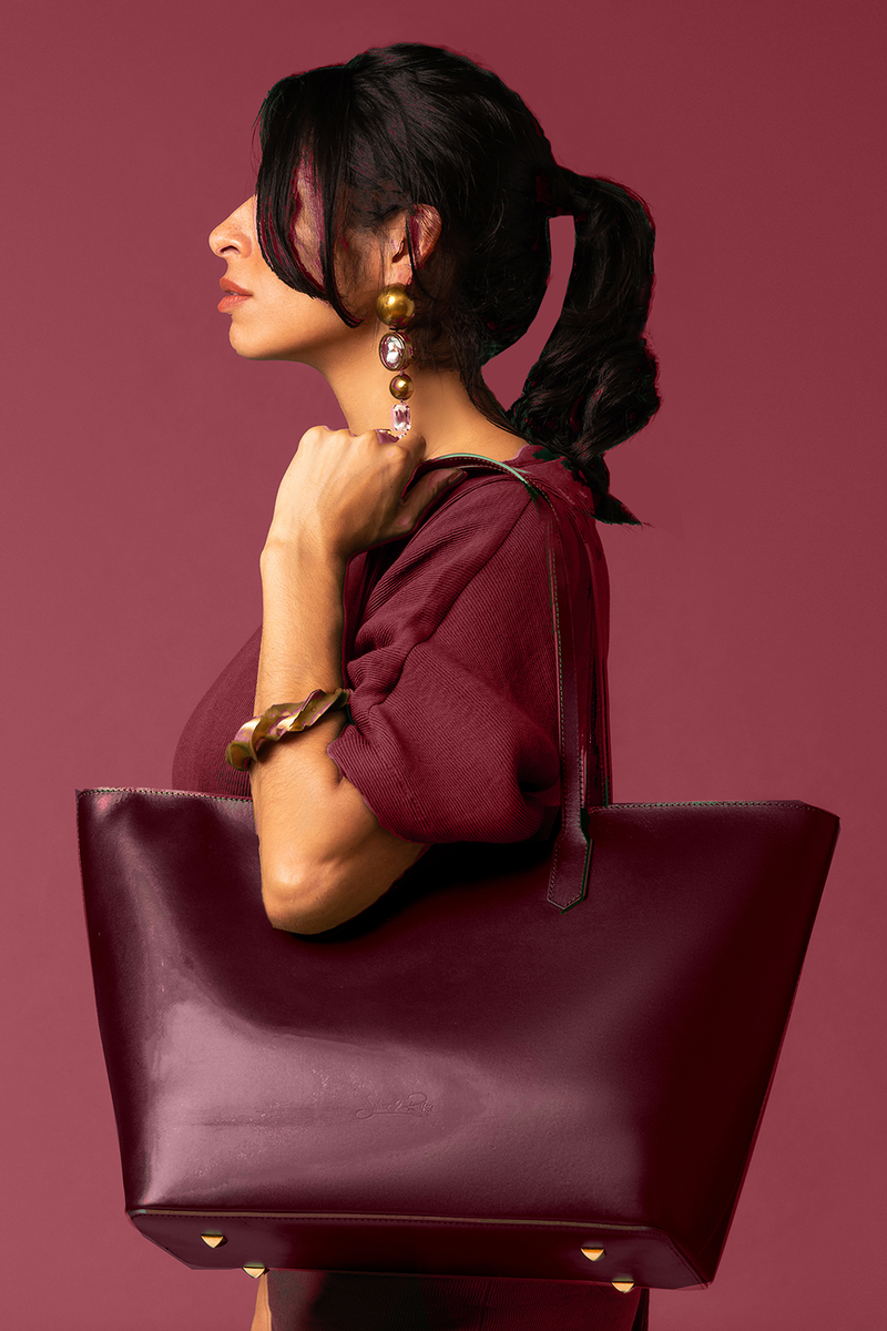 Geräumige Lederhandtasche Madrid