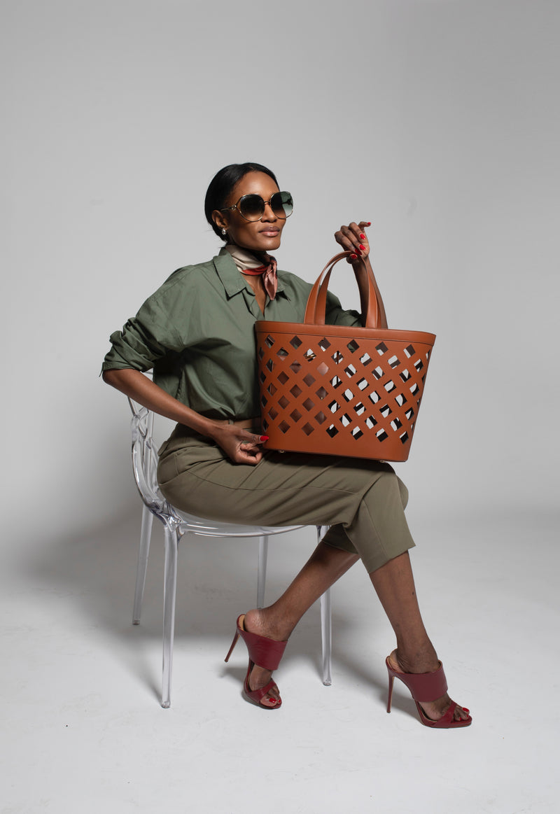 Capri Tote Bag in Red - Silver & Riley