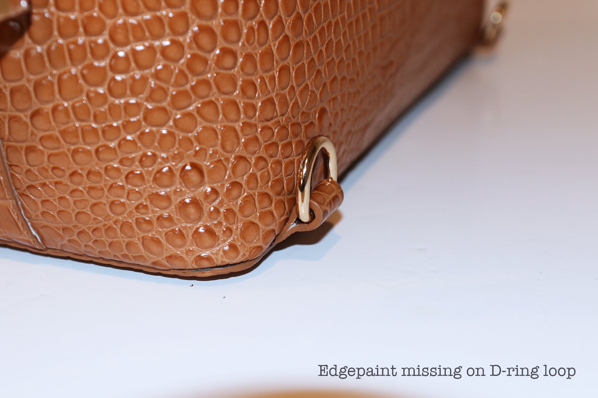 SSW - Convertible Executive Leather Bag in Crocodile Print Camel - Silver & Riley