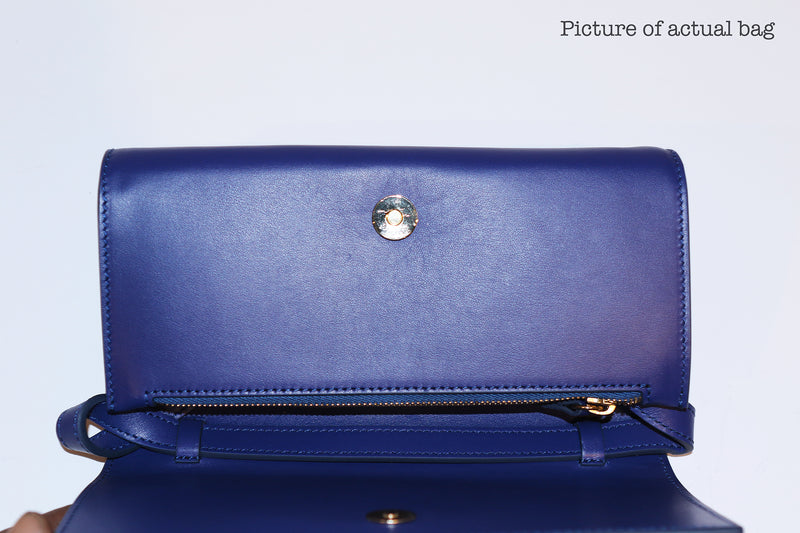 SSW - Durban Convertible Crossbody and Clutch Leather Bag in Violet Blue