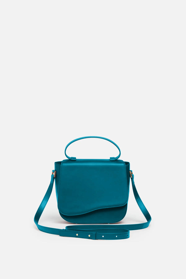 SSW - Milan Crossbody Leather Bag in SeaBlue