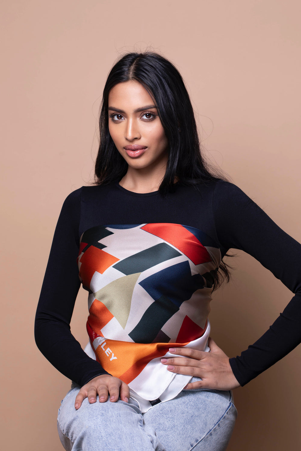 Silks - Champagne in the Riviera Scarf - 90