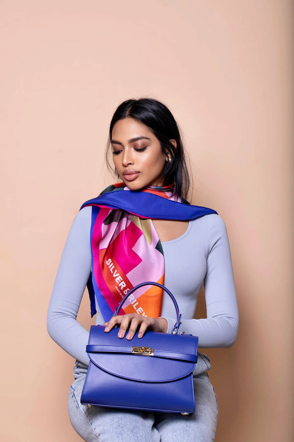 Classic New Yorker Bag in TriBeCa Blue - Gold Hardware - WAITLIST