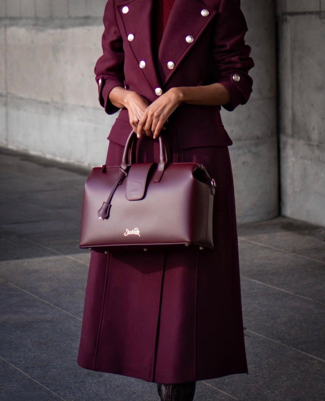 Convertible Executive Leather Bag Classic Size in Burgundy - WAITLIST