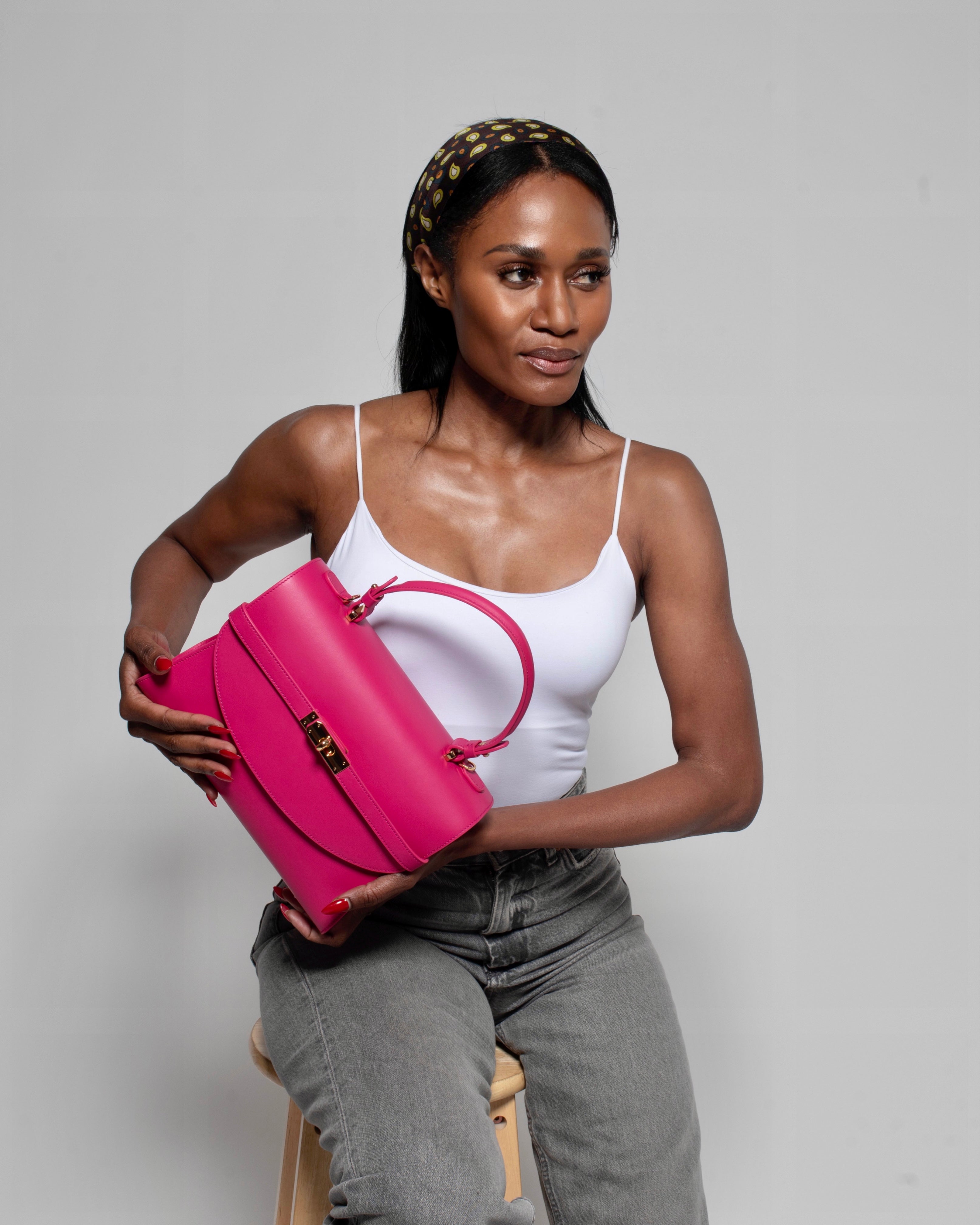 SSW - Classic New Yorker Bag in Battery Pink City - Gold Hardware