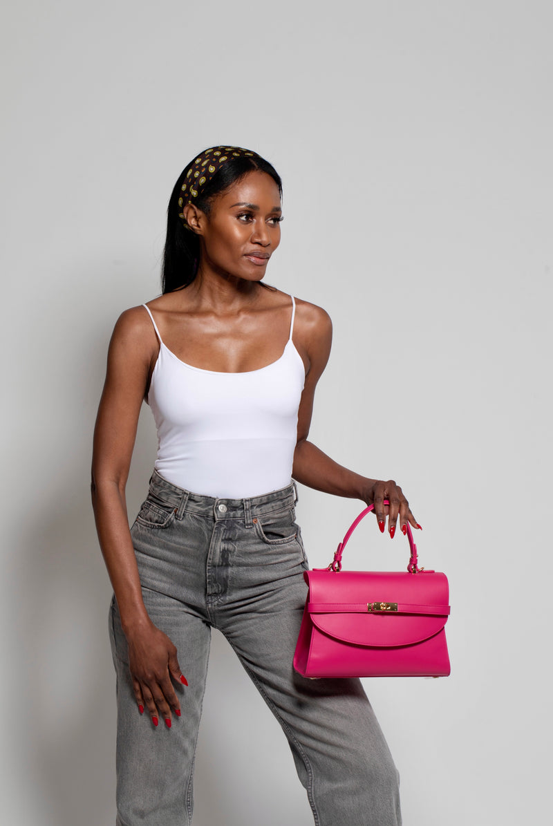 Silver Riley Classic New Yorker Bag in Battery Pink City - Gold Hardware | Silver ...