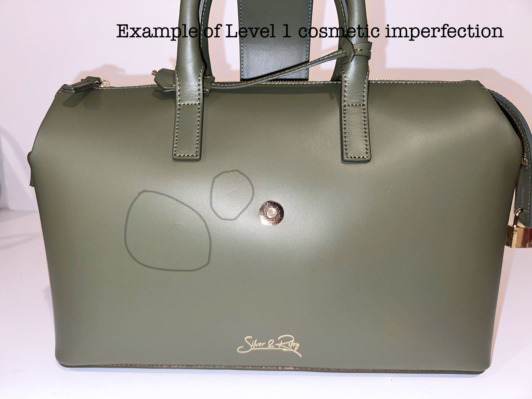 SSW - Level 1 Convertible Executive Leather Bag Classic Size in Olive Green - Silver & Riley