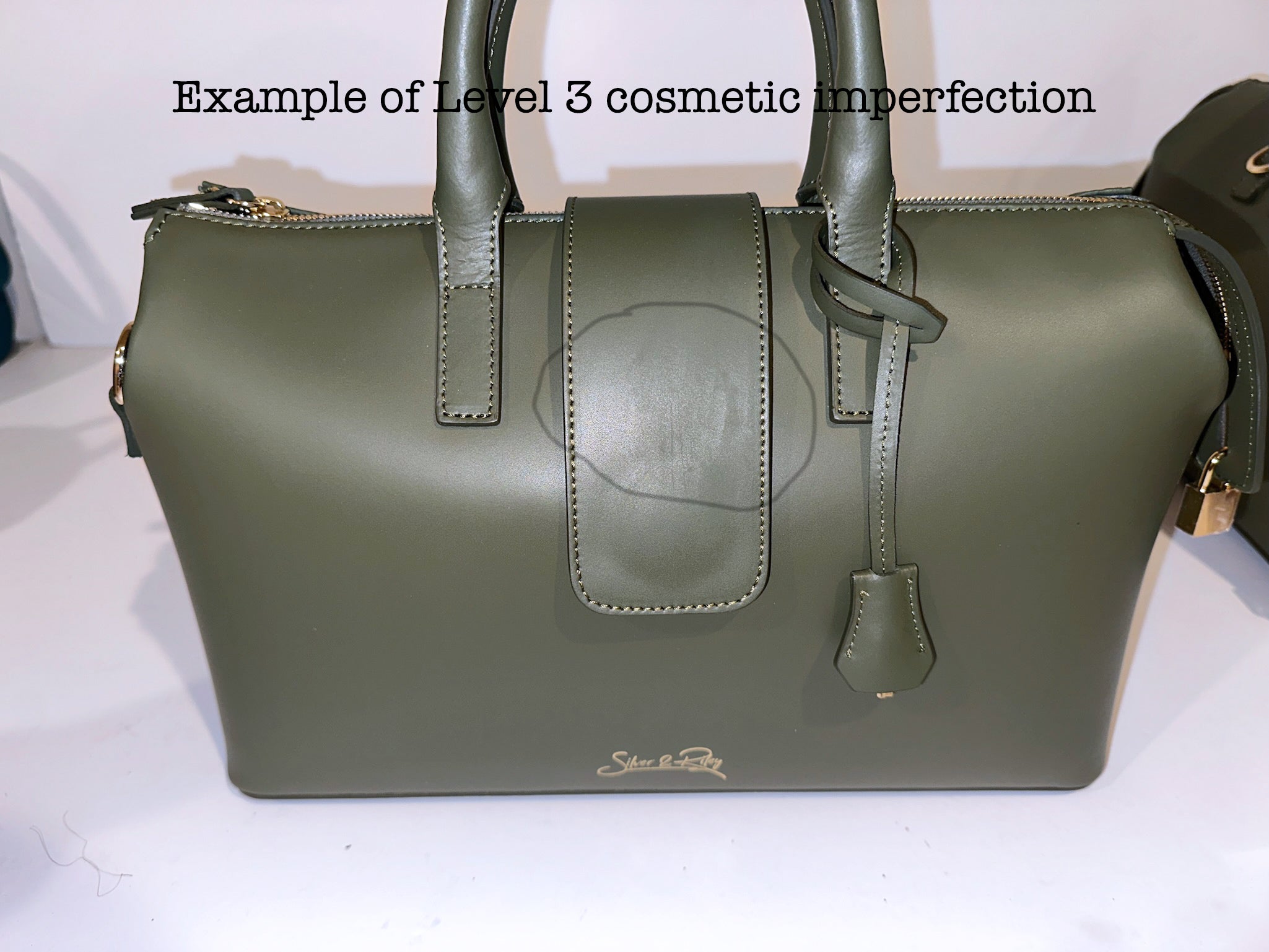 SSW - Level 3 Convertible Executive Leather Bag Classic Size in Olive Green - Silver & Riley