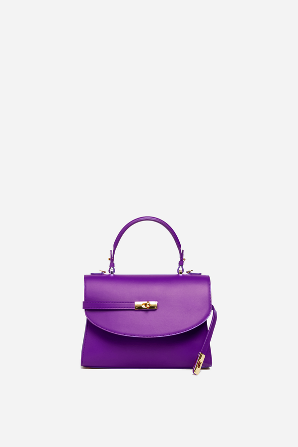 Classic New Yorker Bag in Midtown in Purple - Gold Hardware