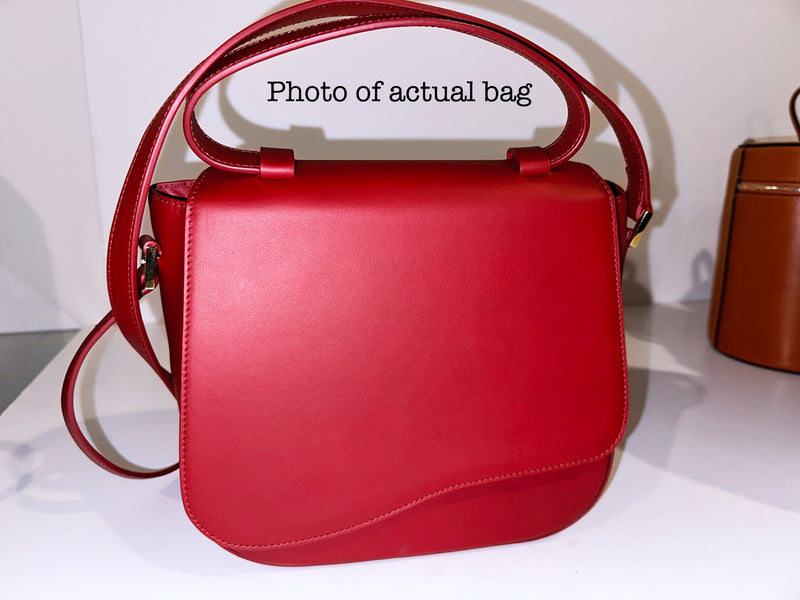 SSW - Milan Crossbody Leather Bag in Scarlet