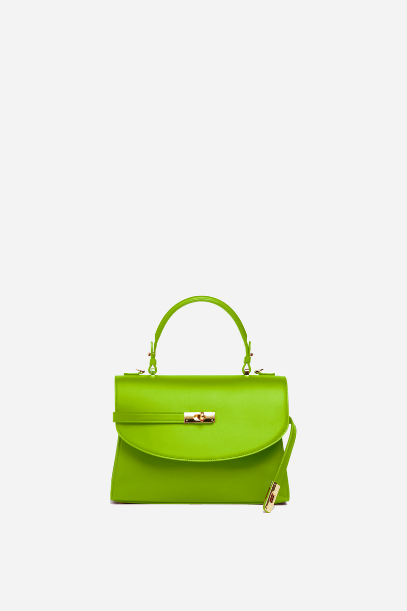 Classic New Yorker Bag in NoLIta Lime - Gold Hardware