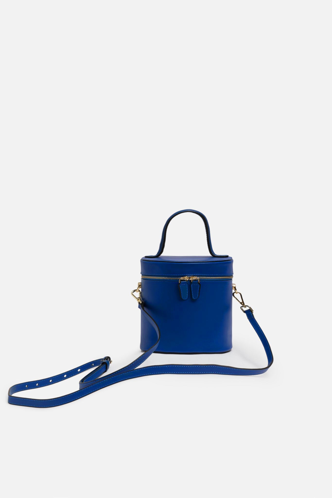 Petite NOLA Bucket Leather Bag in Regal Royal Blue