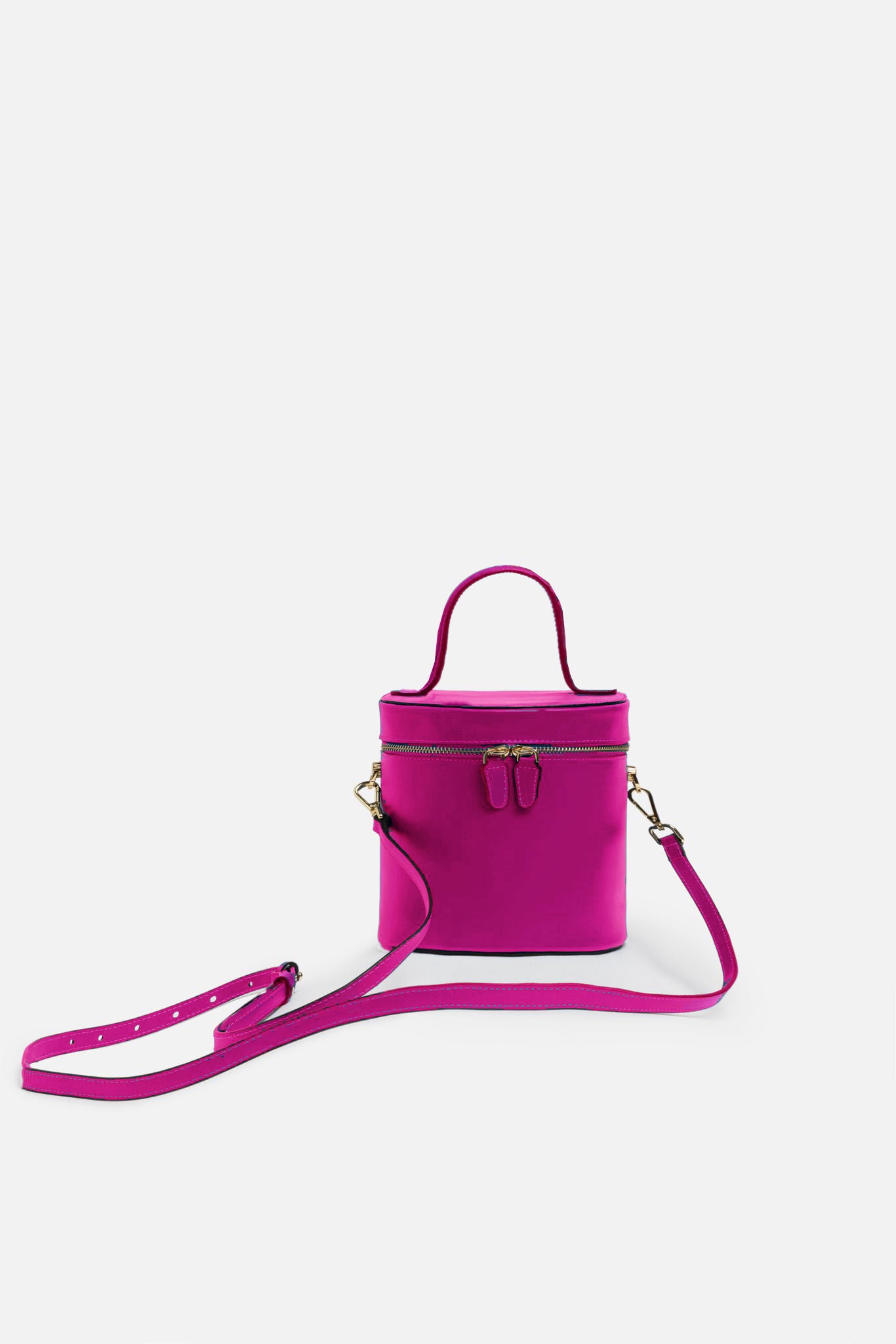 Petite NOLA Bucket Leather Bag in Pink