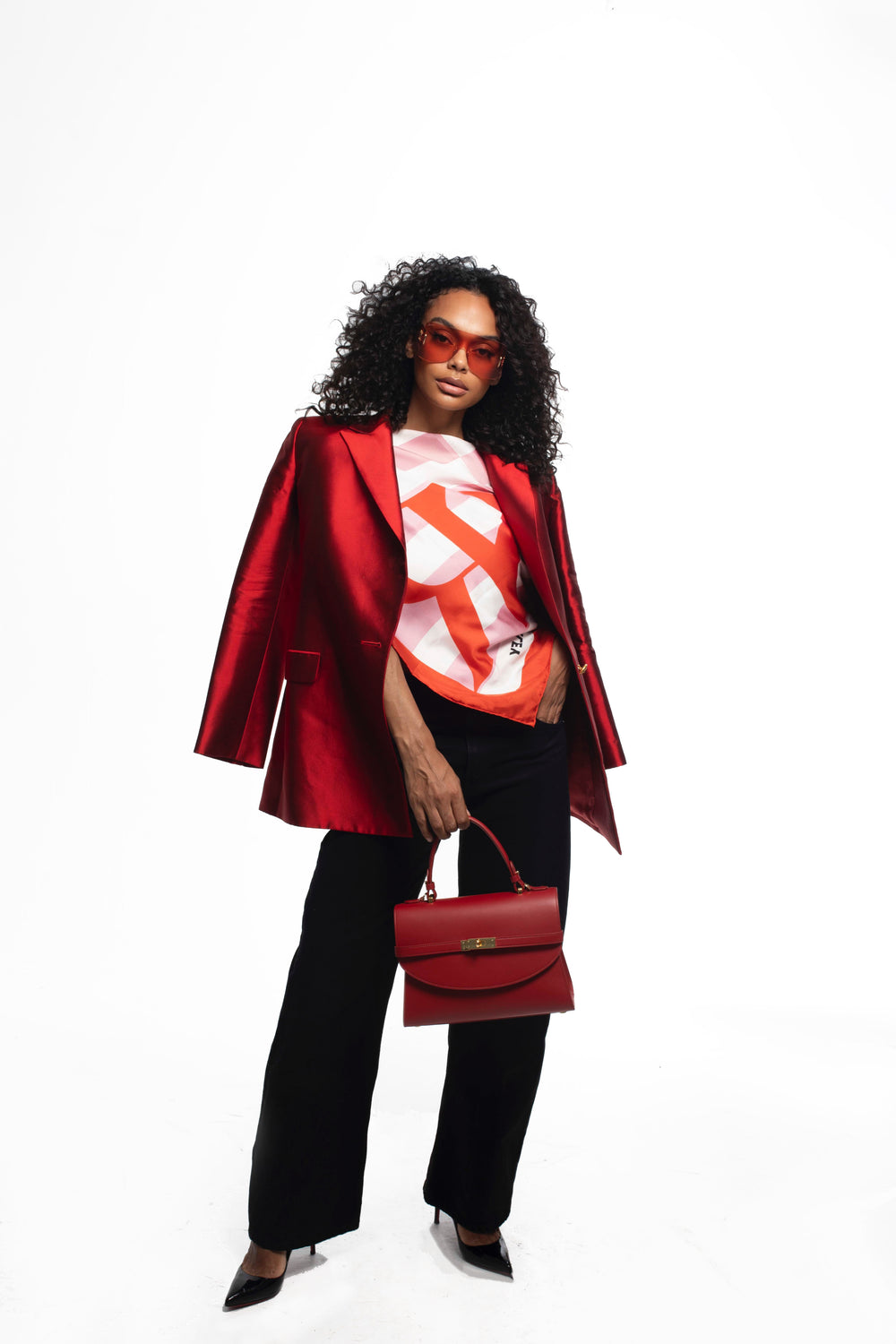 Silks - Radiant in Crimson Scarf - 90