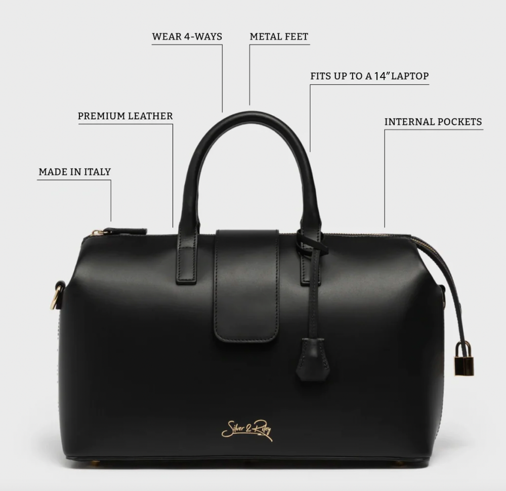 Convertible Executive Leather Bag in Crocodile Print Fiery Red - WAITLIST