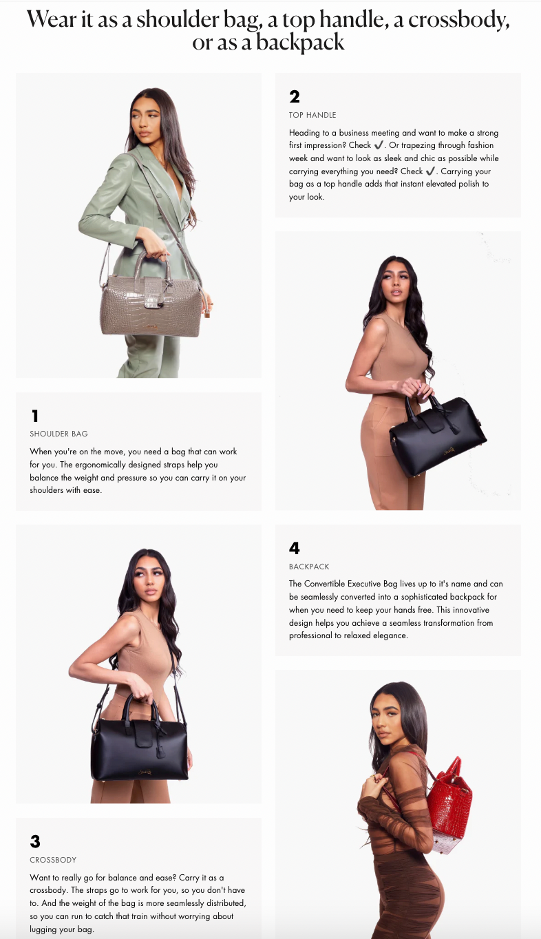 Convertible Executive Leather Bag in Crocodile Print Fiery Red - WAITLIST