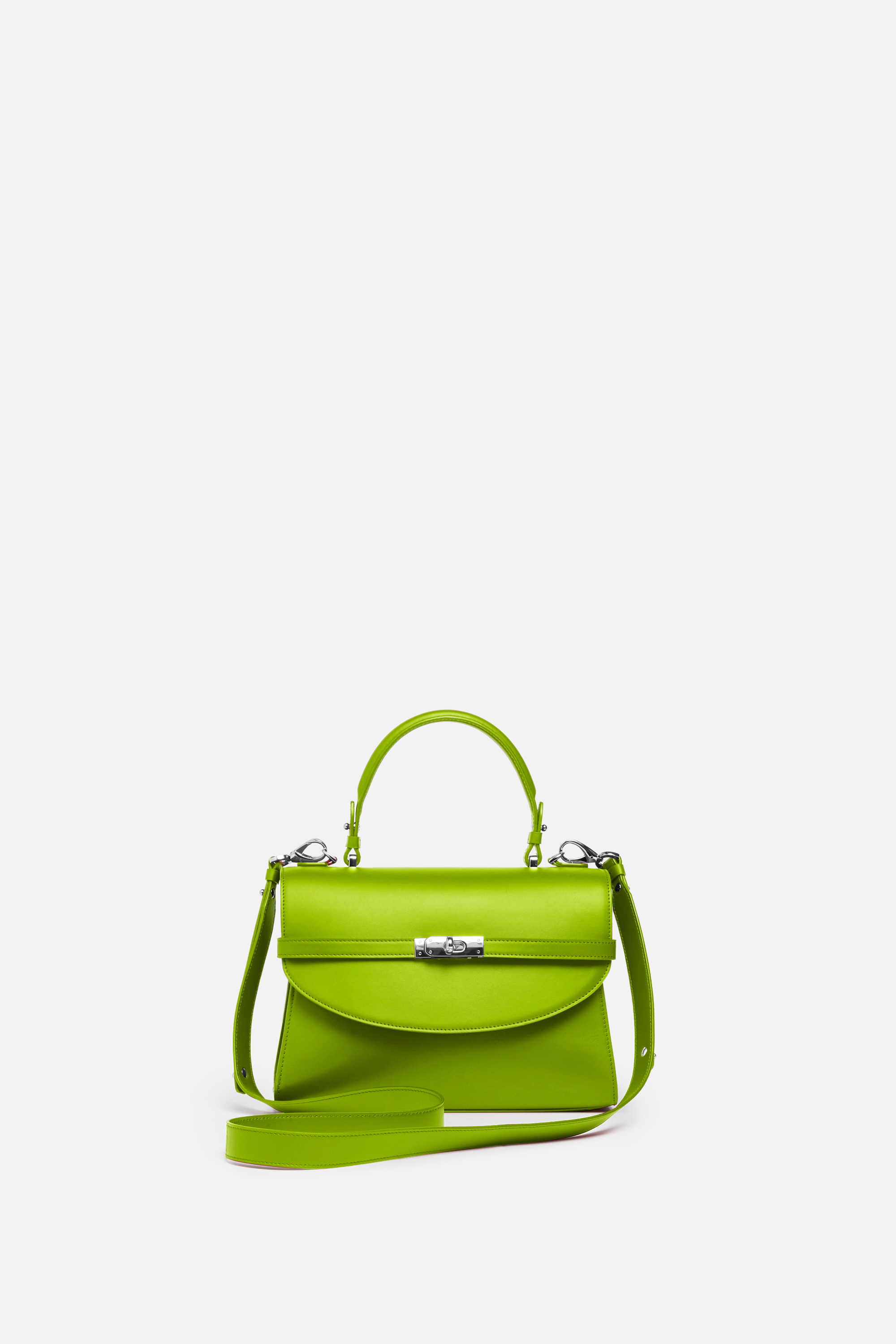Silver Raily Classic New Yorker Bag in NoLIta Lime - Silver Hardware | Silver & Riley