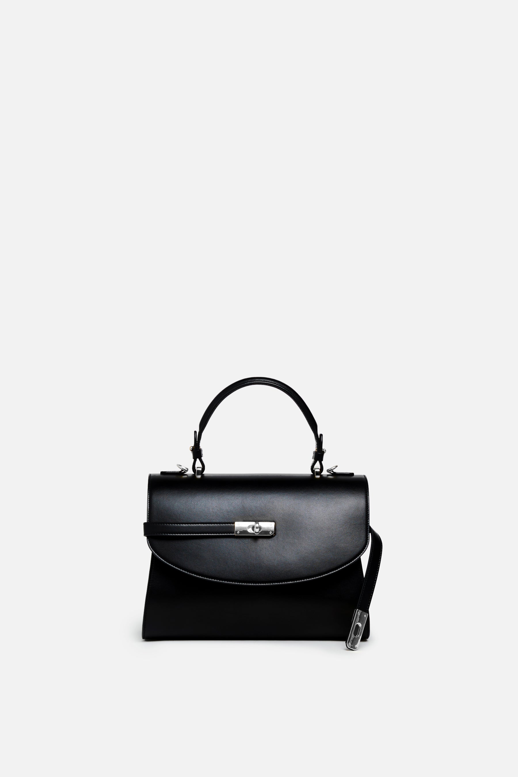 Classic New Yorker Bag in Astoria Noir Black - Silver Hardware