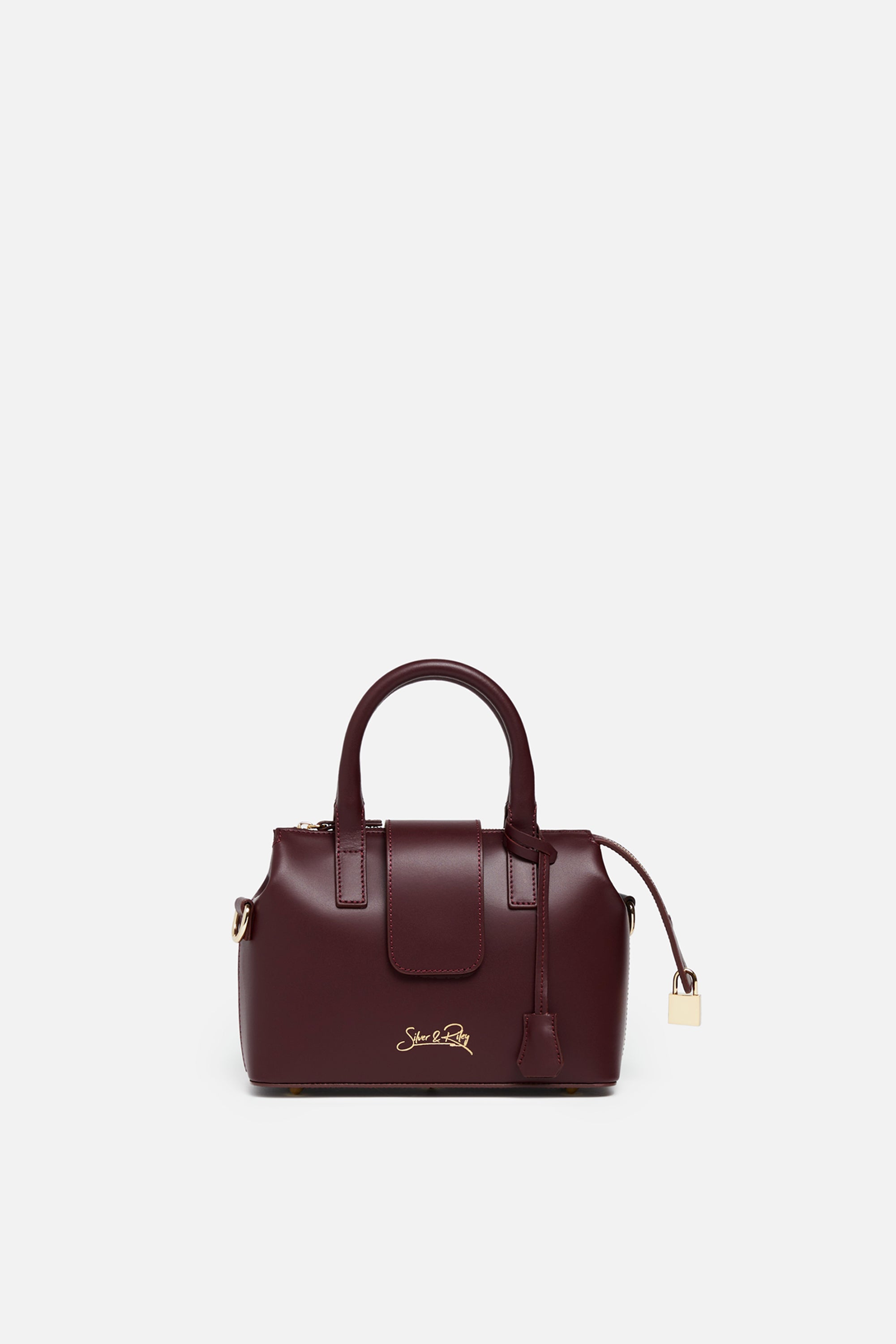 Briefcase leather bag in burgundy – Bidinis Bags