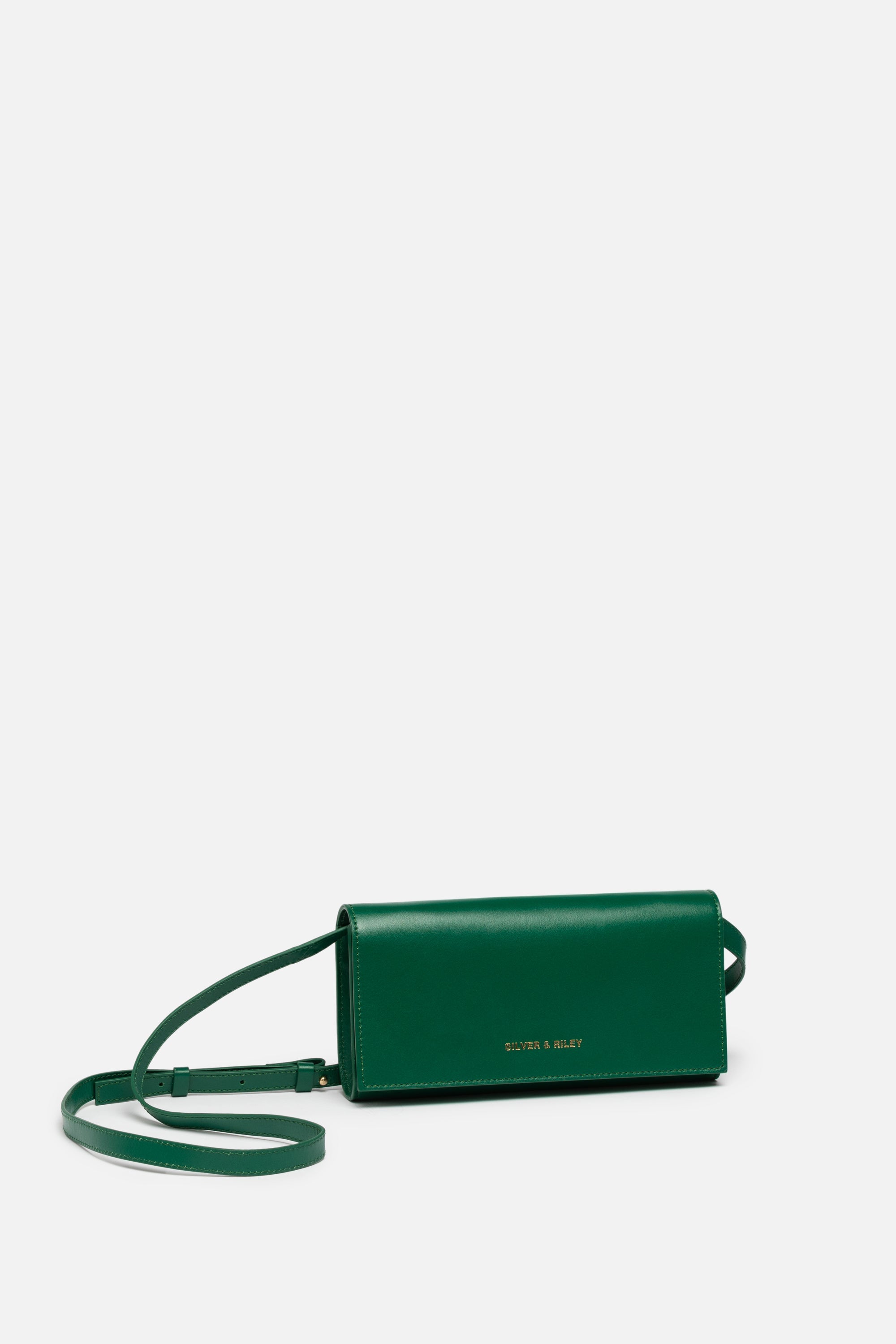 SSW - Durban Convertible Crossbody and Clutch Leather Bag in Emerald Green