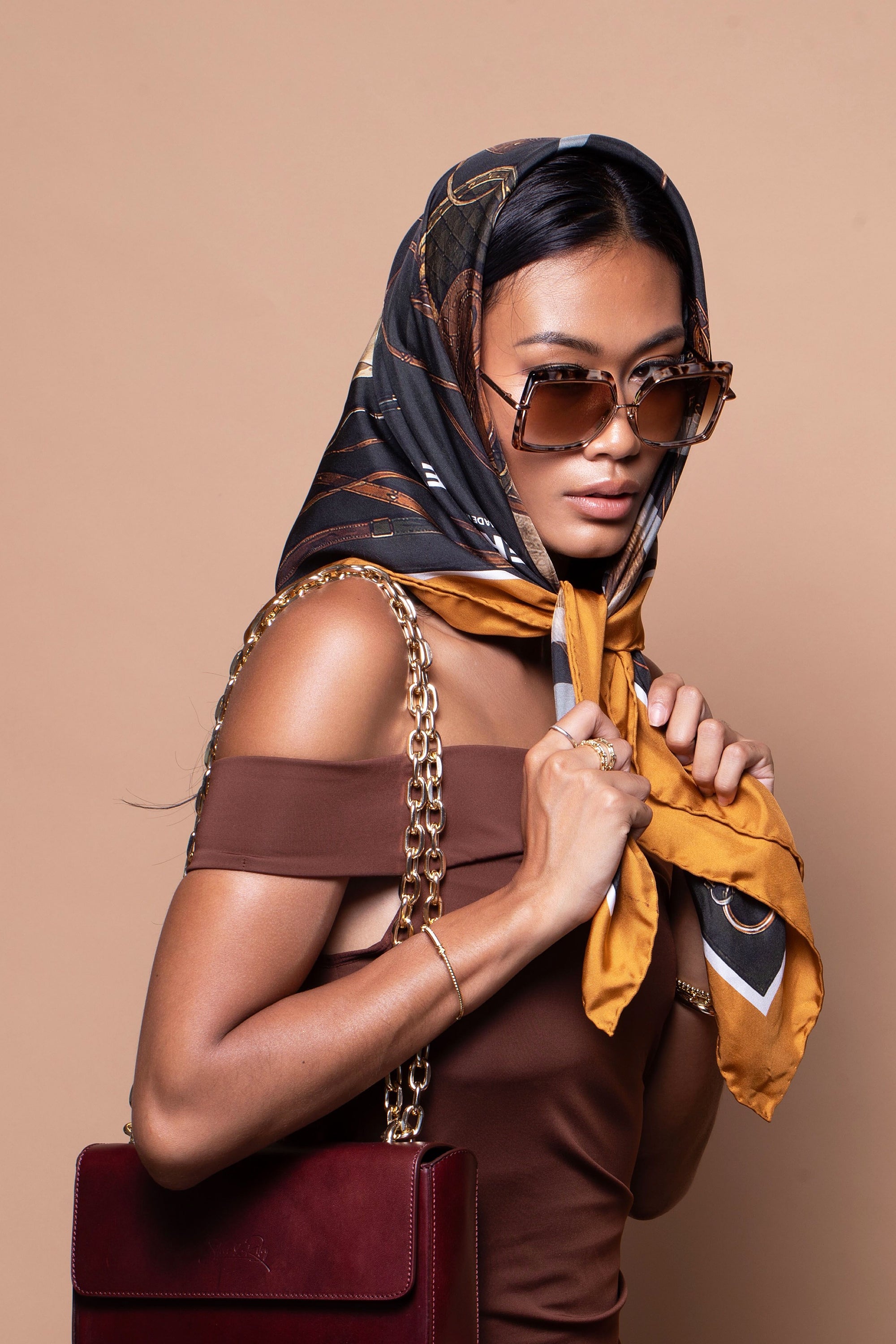 SSW - Golden Hour Multi Way Leather Bag in Bordeaux