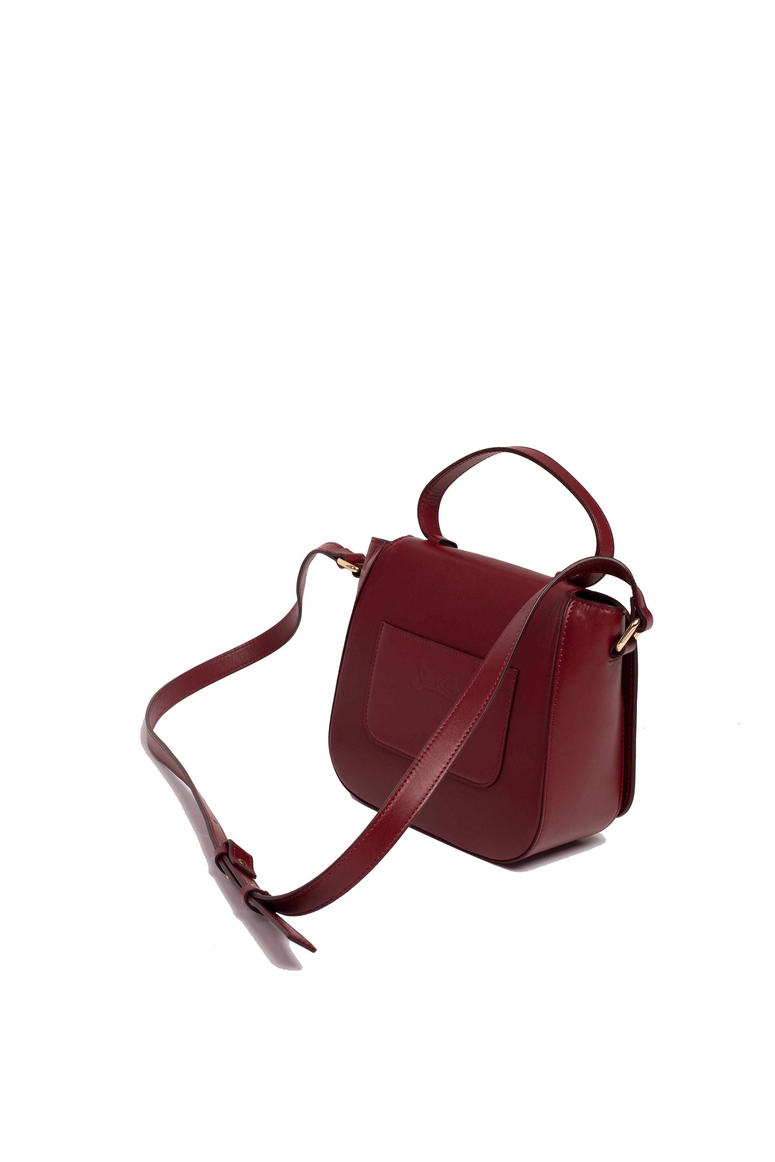 Milan Crossbody Leather Bag in Scarlet Red