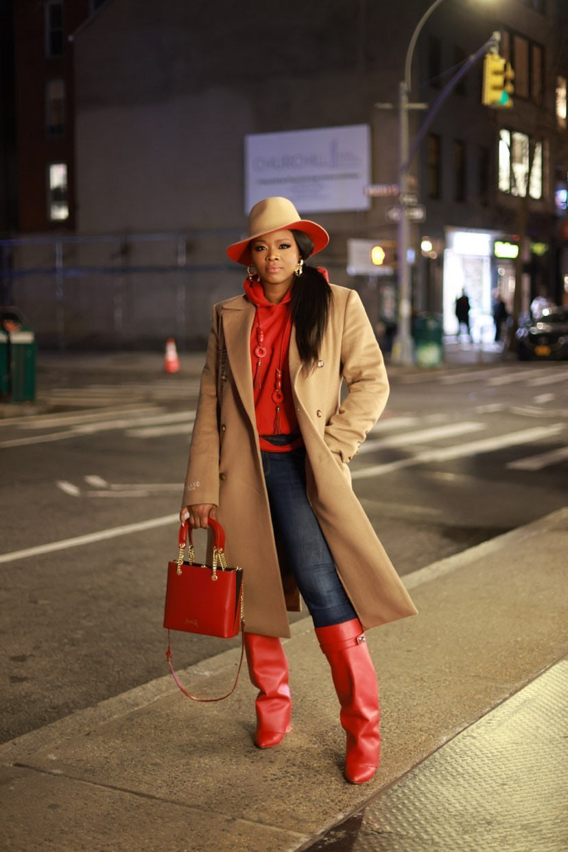 Dubai Crossbody and Lady Leather Bag in Red Passion