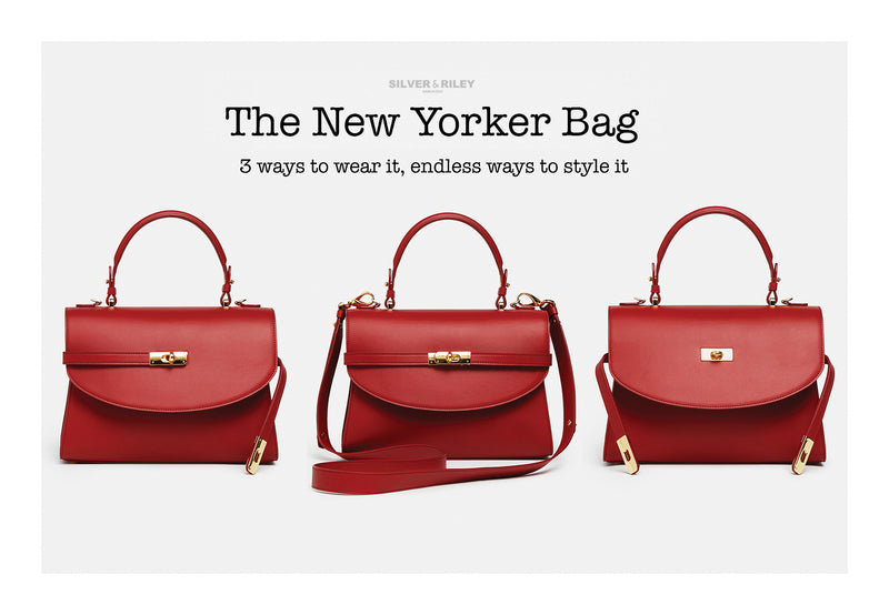 Silver Riley Classic New Yorker Bag in SoHo Red - Gold Hardware | Silver & Riley