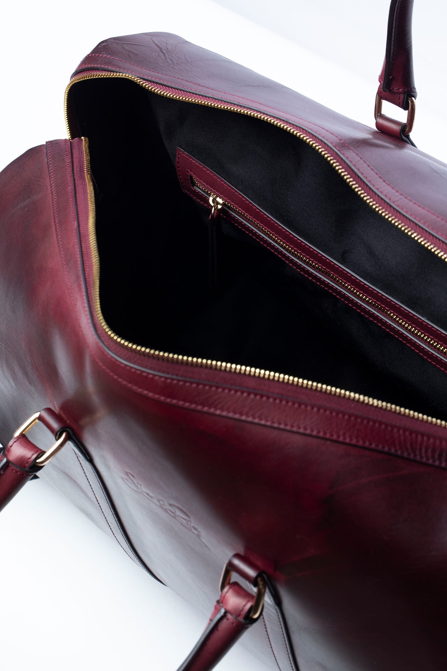 Carryall Duffle Bag in Oxblood - Silver & Riley