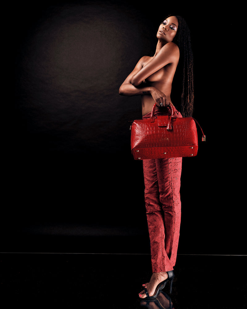 Genuine Alligator Skin Zipper Closure Lady Red Handbag Authentic Crocodile  Leather Women Shell Purse Female Large Shoulder Bag - Top-handle Bags -  AliExpress