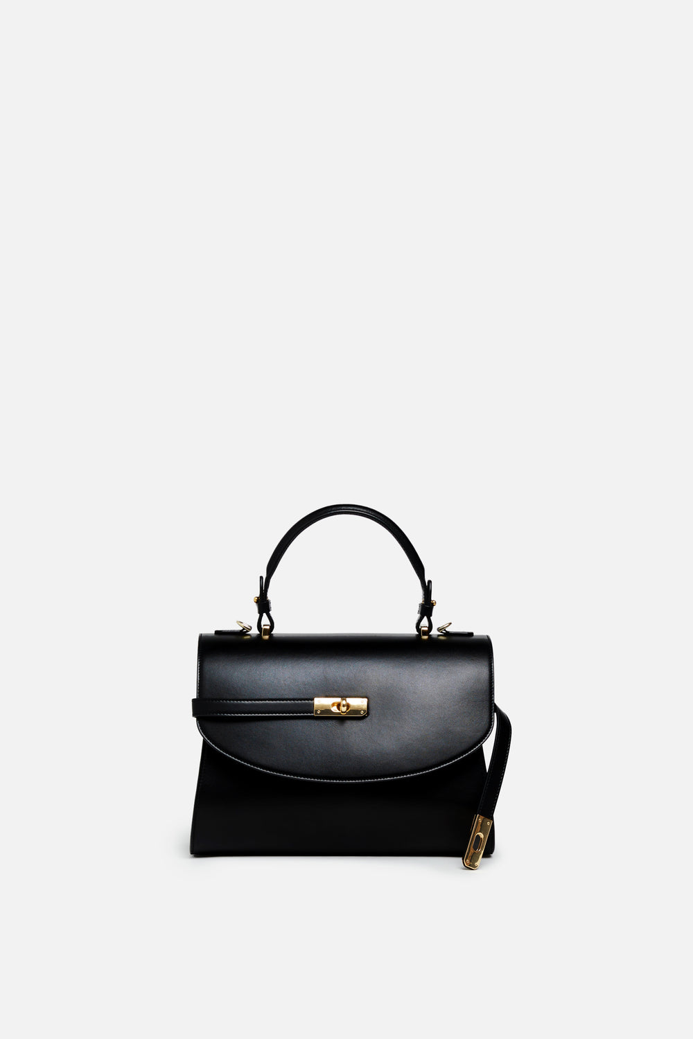 Classic New Yorker Bag in Astoria Noir Black - Gold Hardware