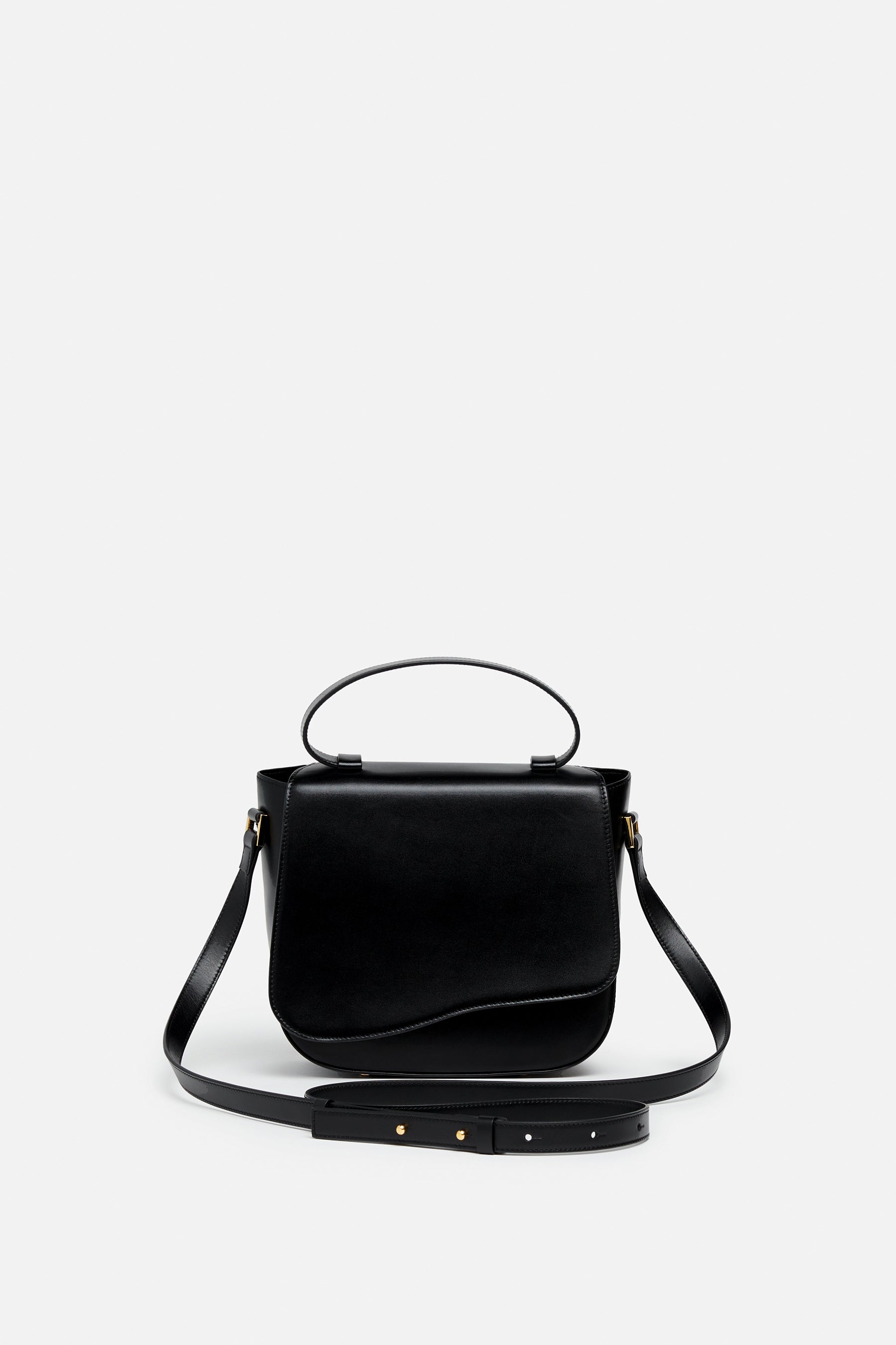 Milan Crossbody Leather Bag in Noir | Silver & Riley