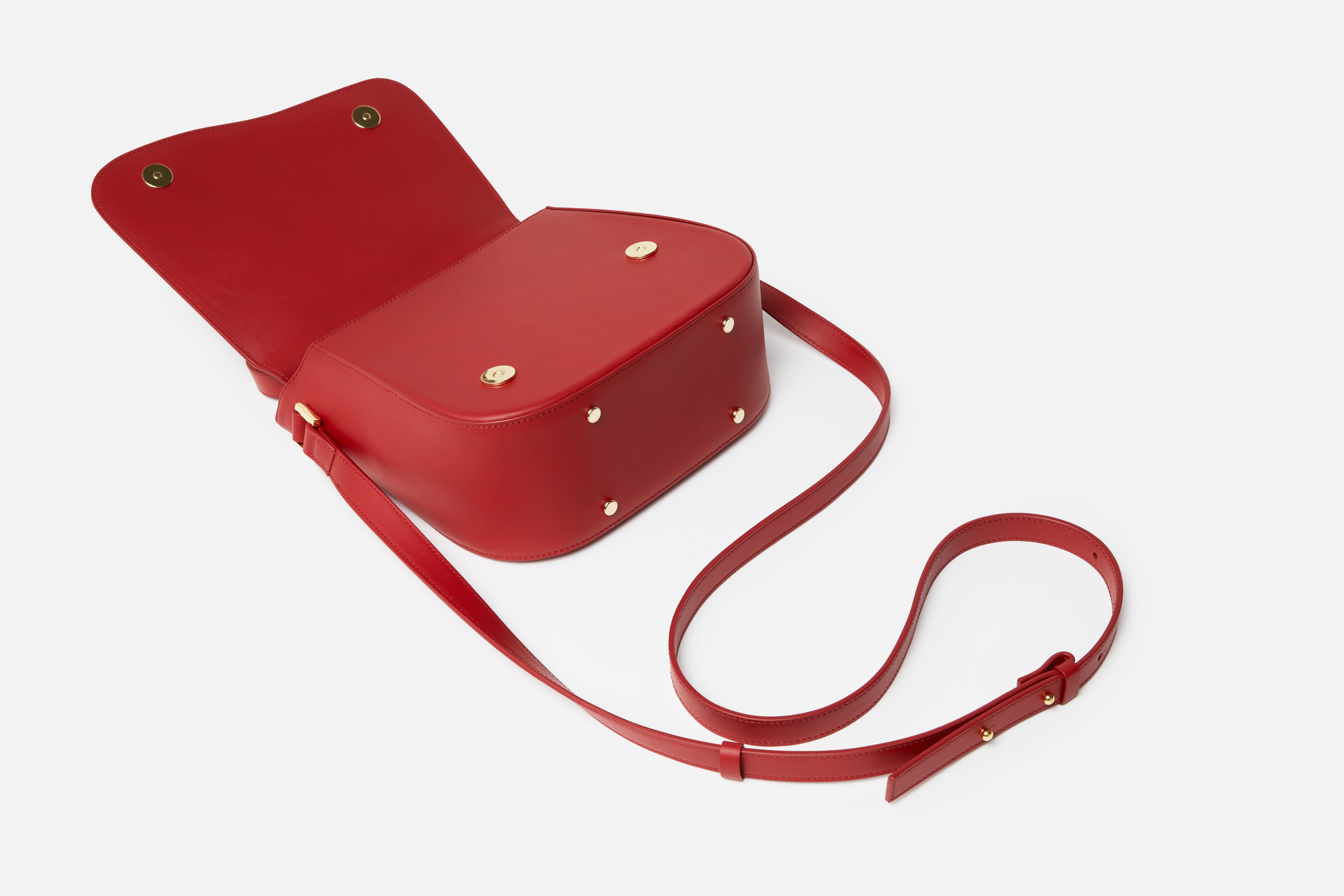 Milan Crossbody Leather Bag in Noir