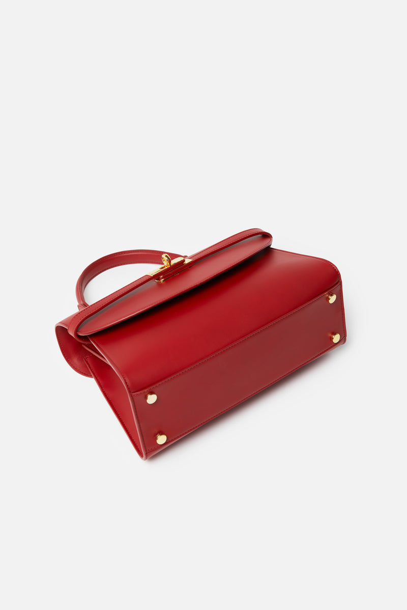 Classic New Yorker Bag in SoHo Red - Gold Hardware