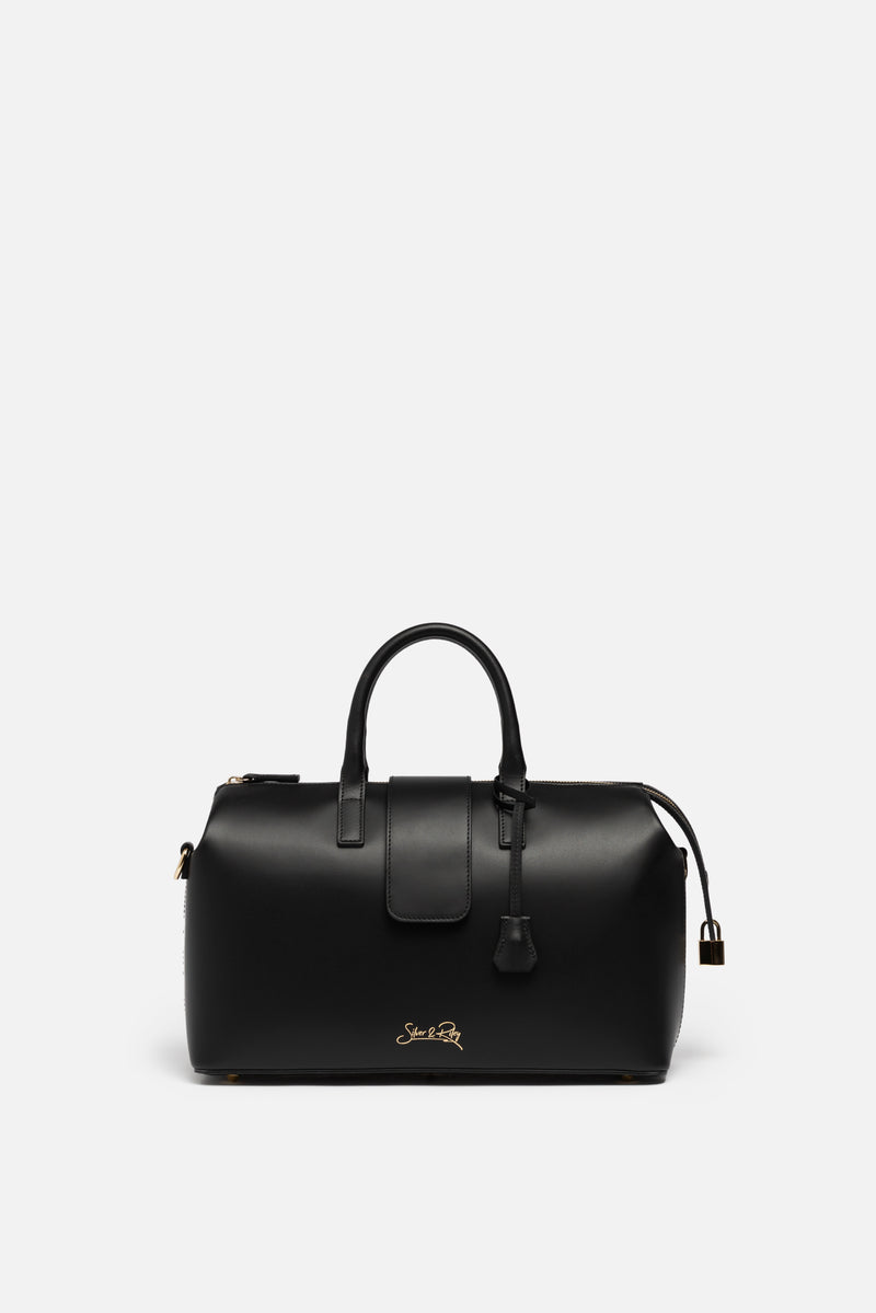 Silver & Riley Executive Leather Duffle in Black