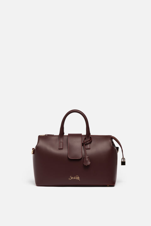 Convertible Executive Leather Bag Classic Size in Burgundy - WAITLIST