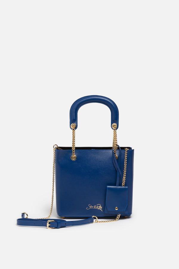 SSW - Dubai Crossbody and Lady Leather Bag in Blue Passion
