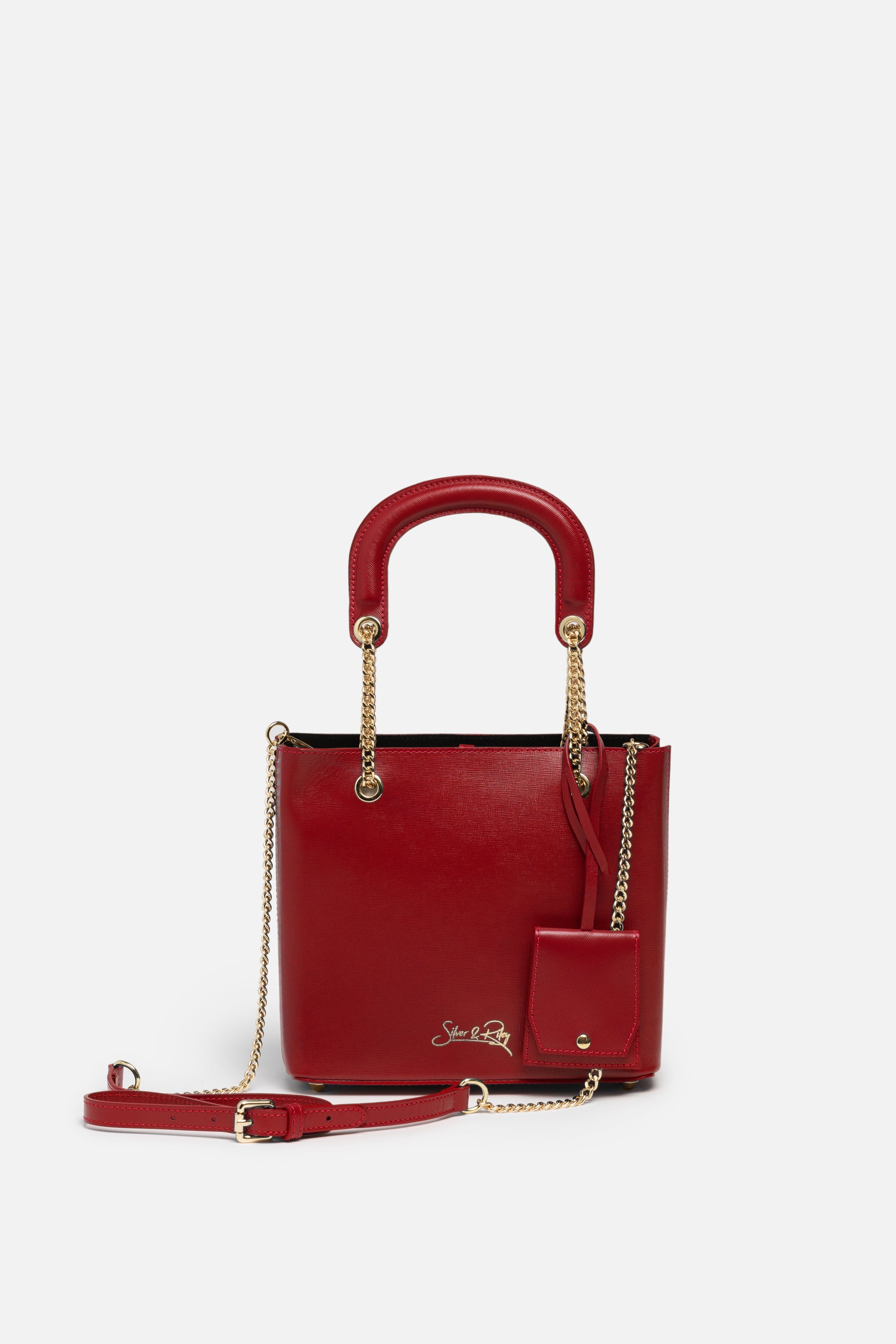 Dubai Crossbody and Lady Leather Bag in Red Passion | Silver & Riley