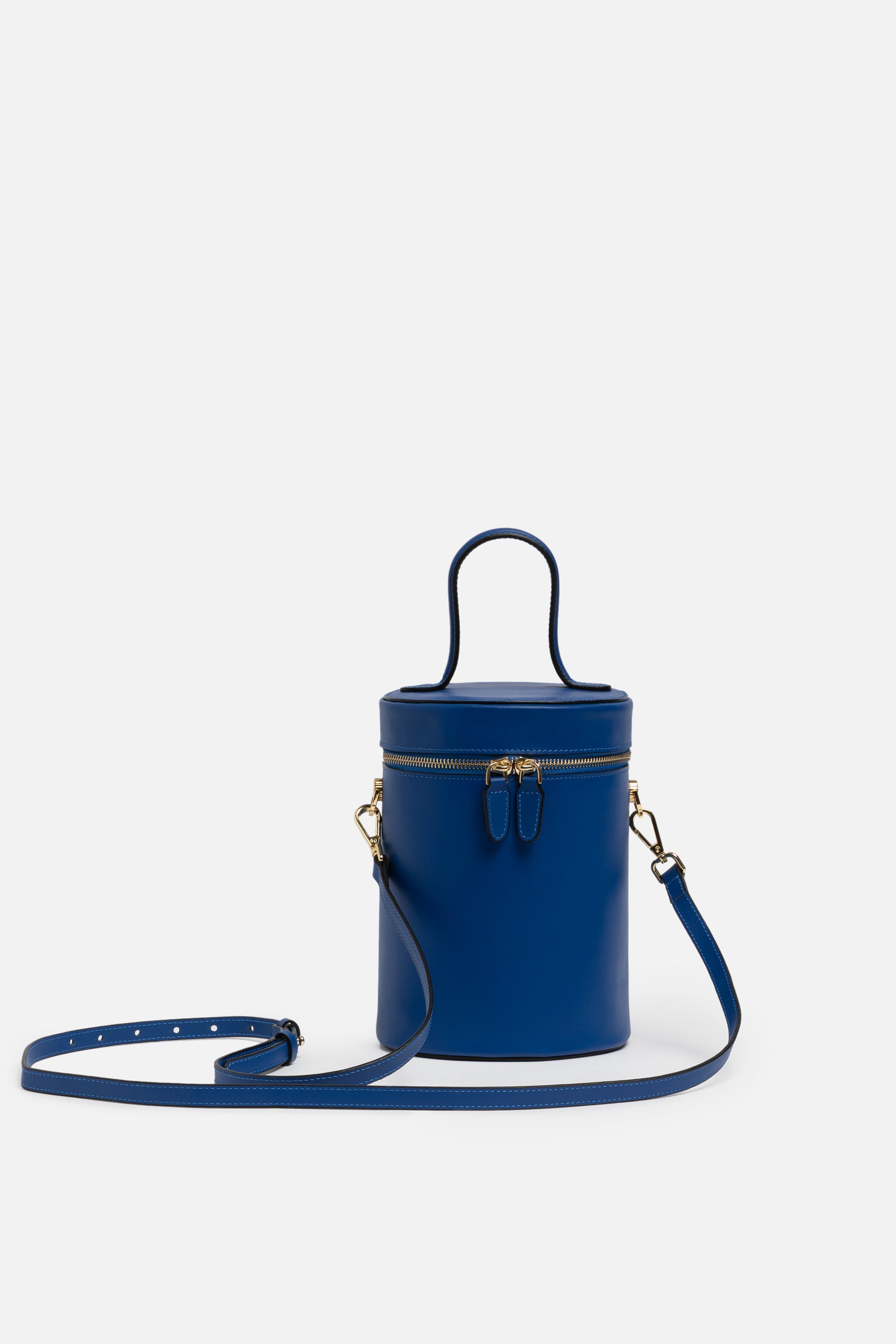 NOLA Bucket Leather Bag in Regal Royal Blue | Silver & Riley